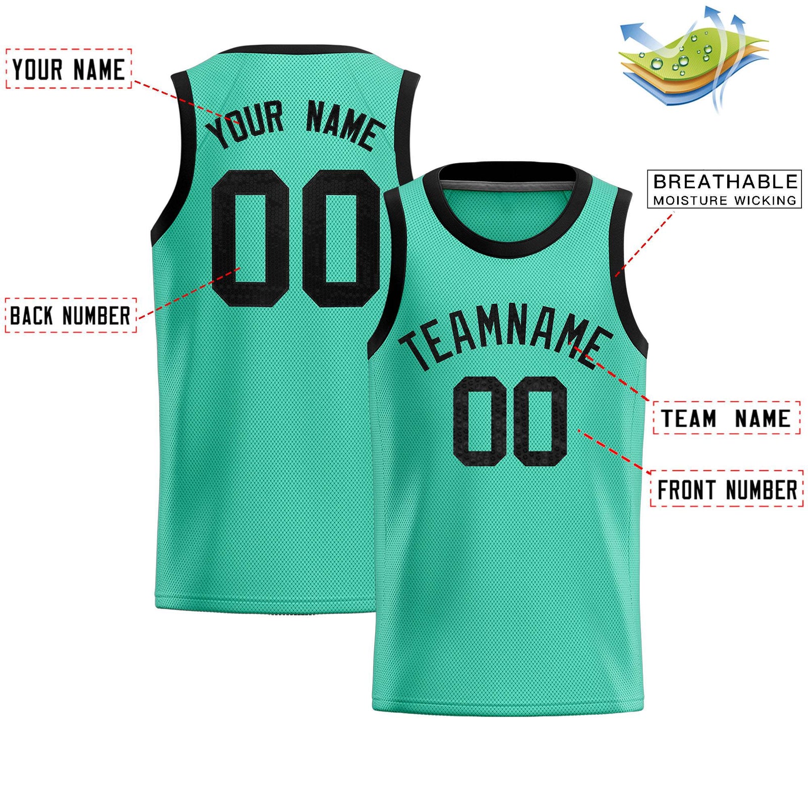 Custom Bright Green Sequined Tops Athletic Basketball Jersey
