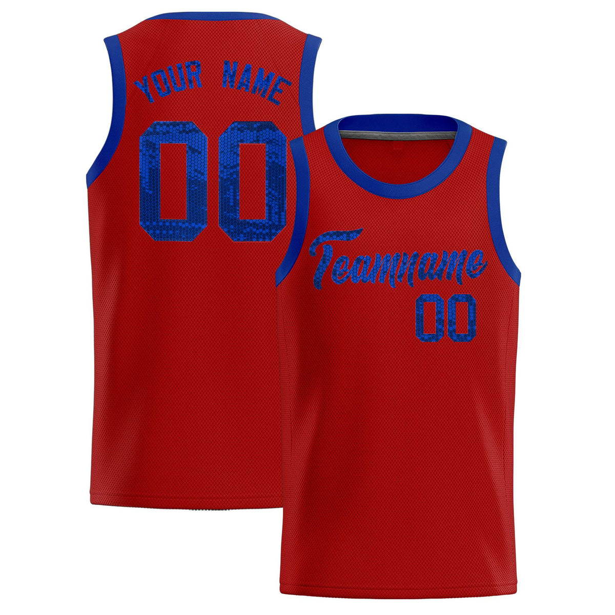 Custom Orange Sequined Tops Athletic Basketball Jersey