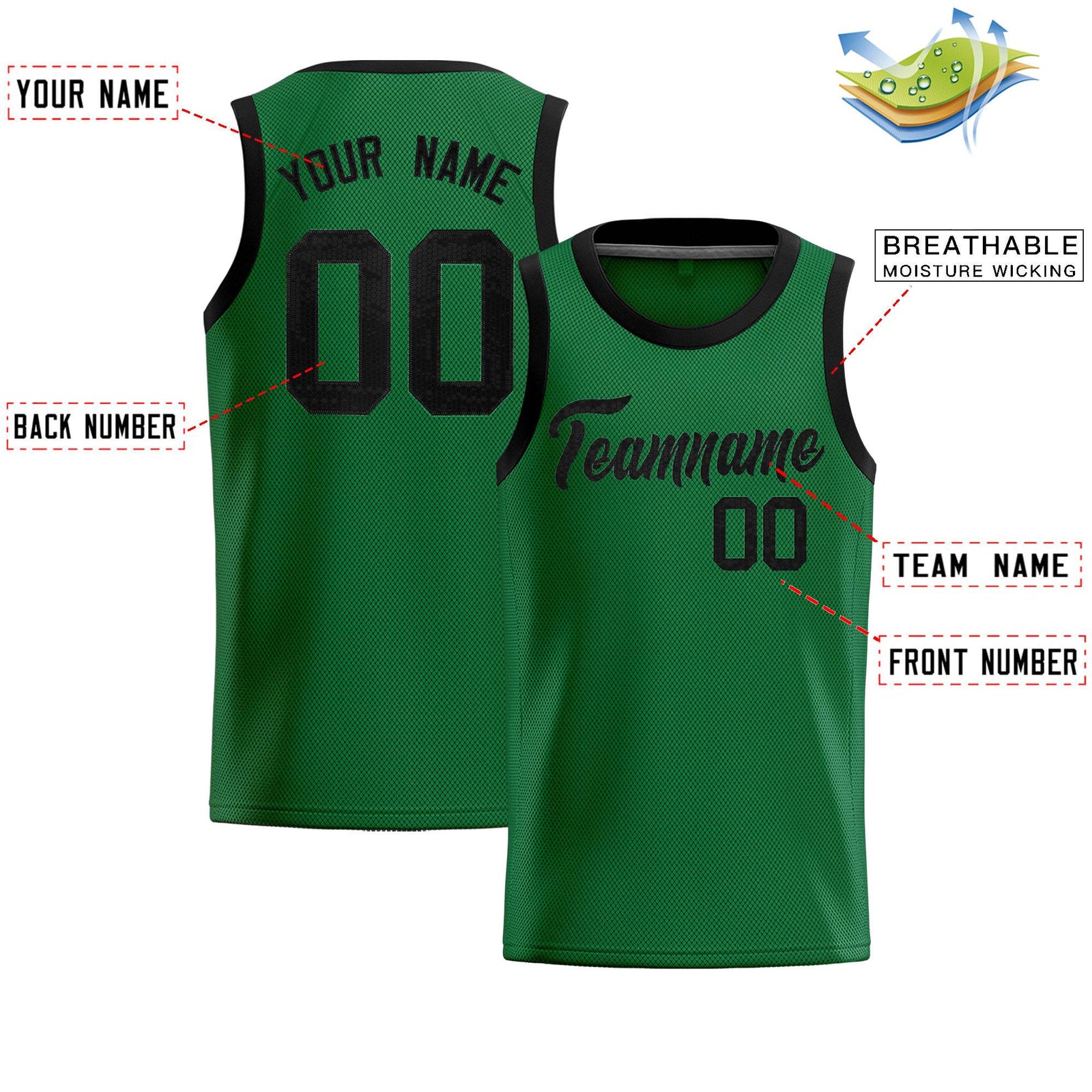 Custom Kelly Green Sequined Tops Athletic Basketball Jersey