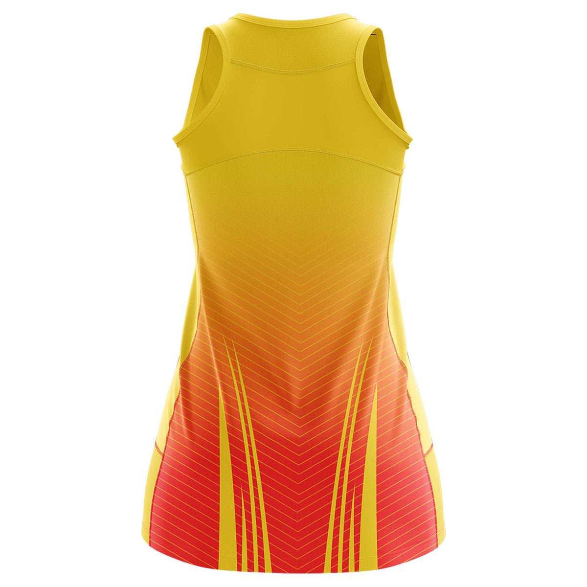 Custom Gold Orange Tennis Dress | Diagonal Lines And Jagged Texture Patterns