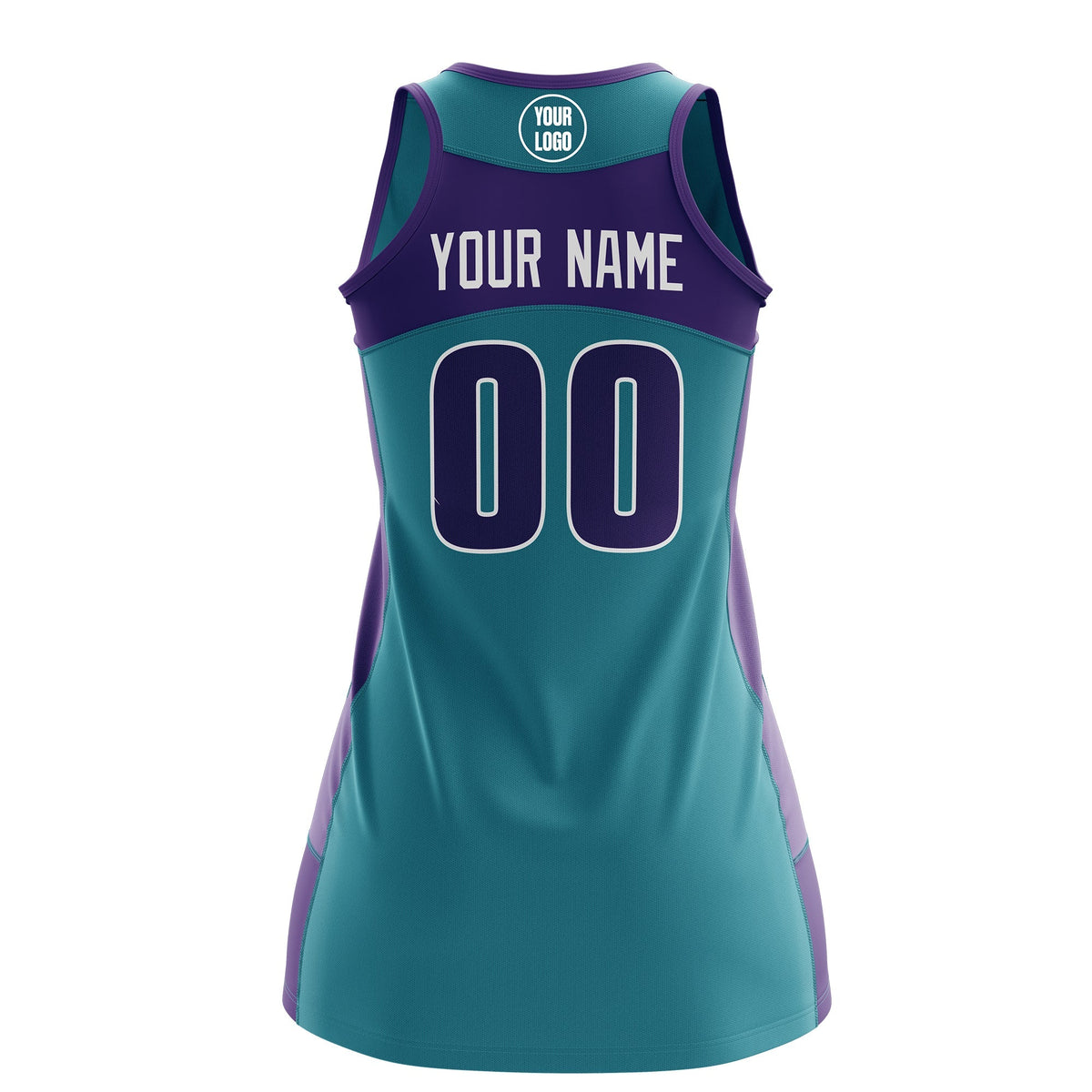 Custom Netball Dress | Teal Purple Classic Style Two-Tone Match Day Uniform