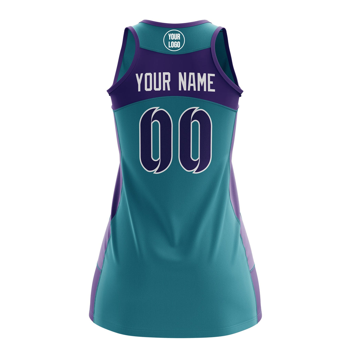 Custom Netball Dress | Teal Purple Classic Style Two-Tone Match Day Uniform