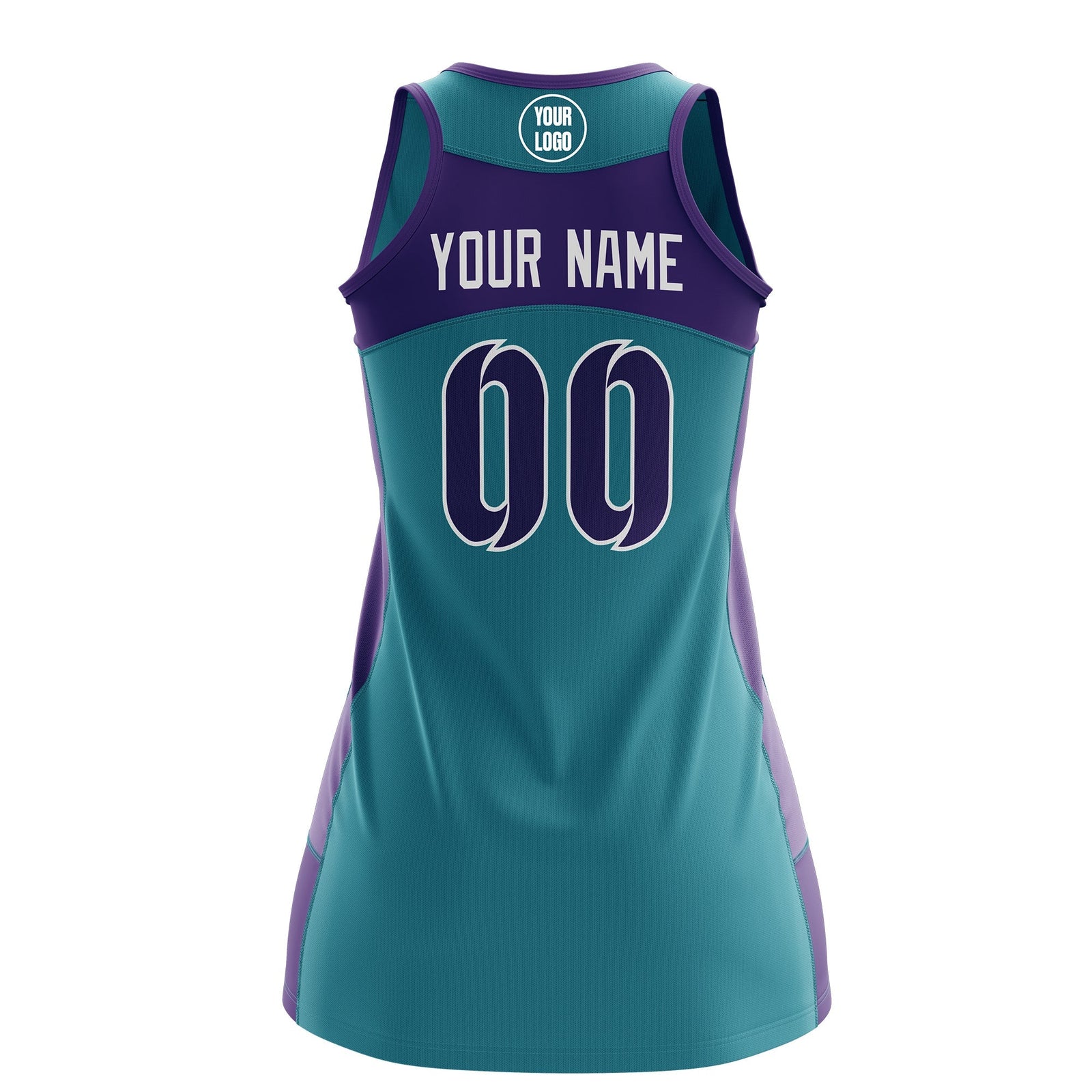 Custom Netball Dress | Teal Purple Classic Style Two-Tone Match Day Uniform