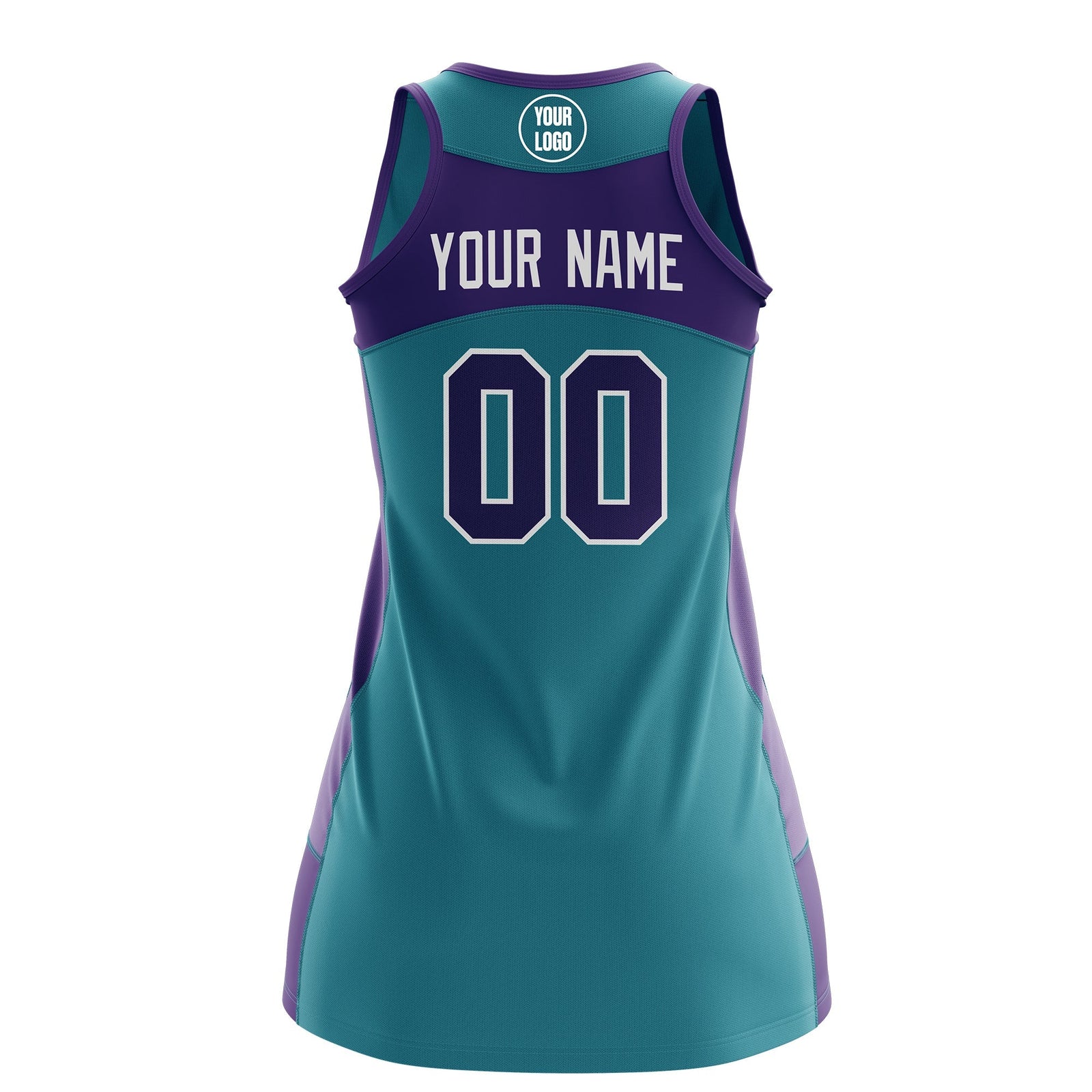 Custom Netball Dress | Teal Purple Classic Style Two-Tone Match Day Uniform