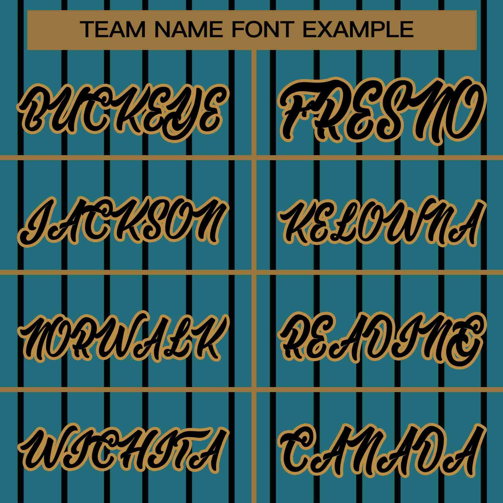 Custom Aqua Old Gold-Black Stripe Fashion Design Full Button Authentic Baseball Jersey