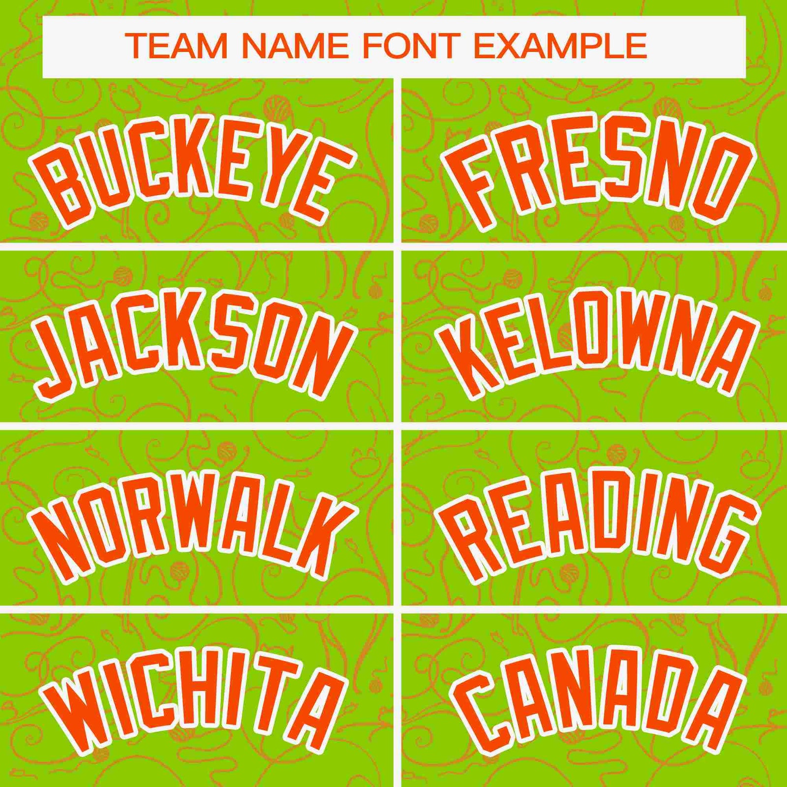 Custom Neon Green Orange Line Art Graffiti Pattern Design Authentic Baseball Jersey