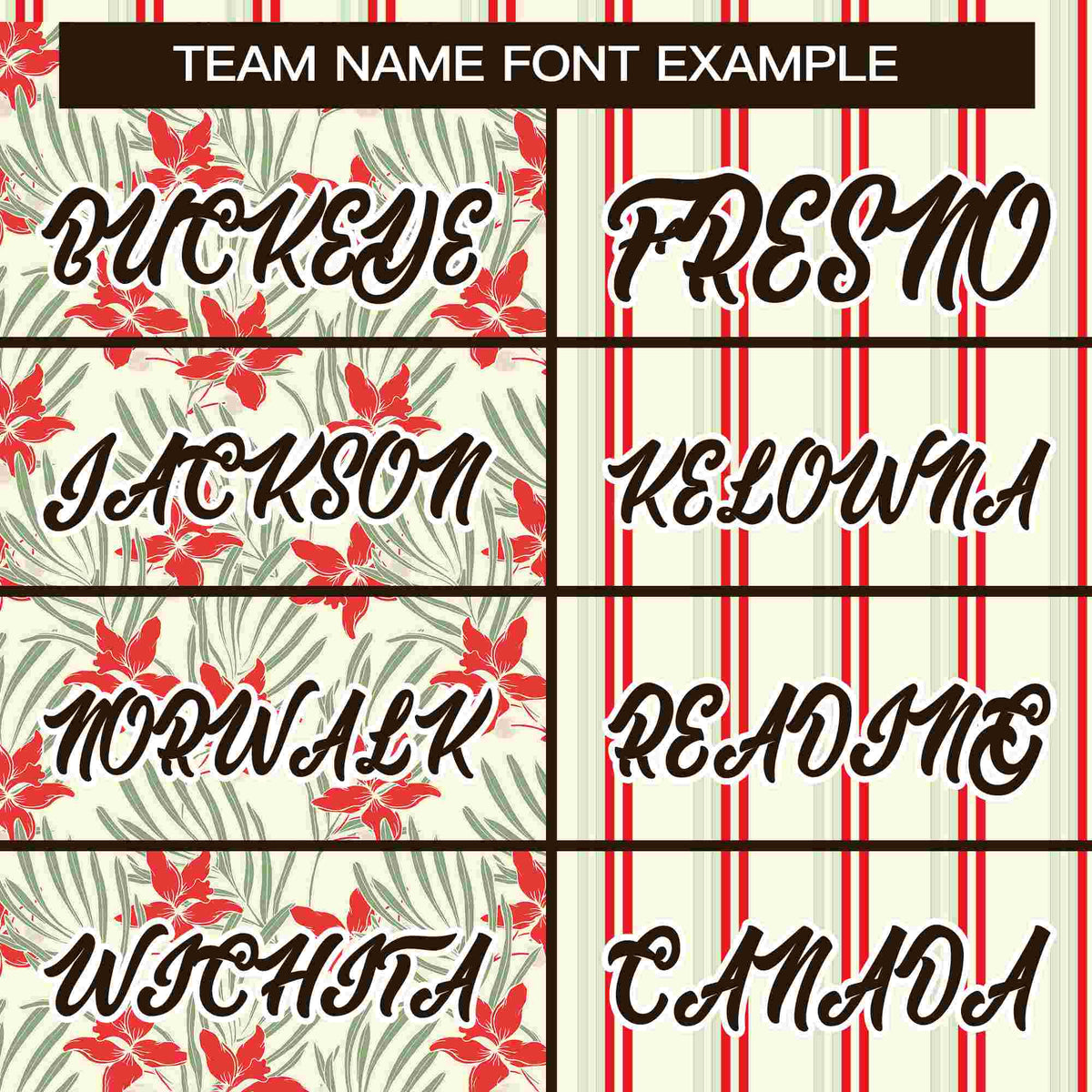 Custom Khaki Red-Green Hawaii Tropical Flower Stripe Fashion Baseball Jersey