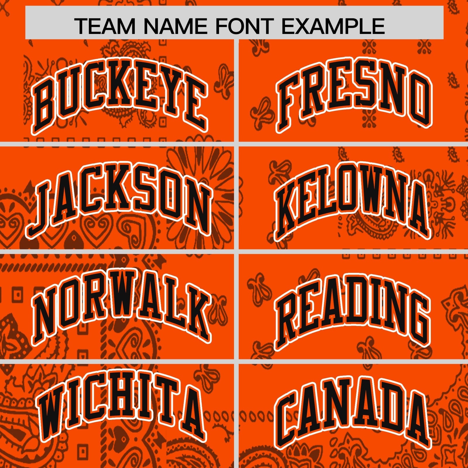 Custom Orange Black White Cashew Flower Graffiti Pattern V-Neck Hockey Jersey| KXKSHOP