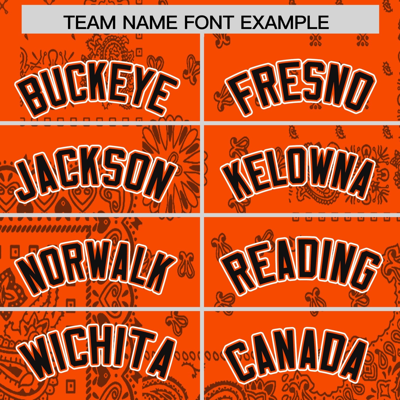 Custom Orange Black White Cashew Flower Graffiti Pattern V-Neck Hockey Jersey| KXKSHOP