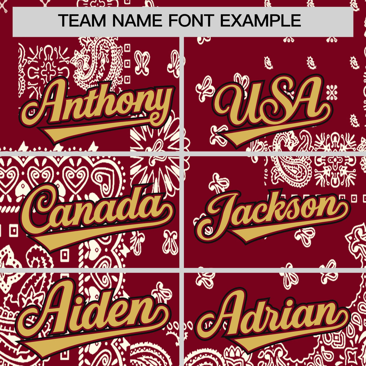 Custom Old Gold Crimson Cream Cashew Flower Graffiti Pattern V-Neck Hockey Jersey| KXKSHOP