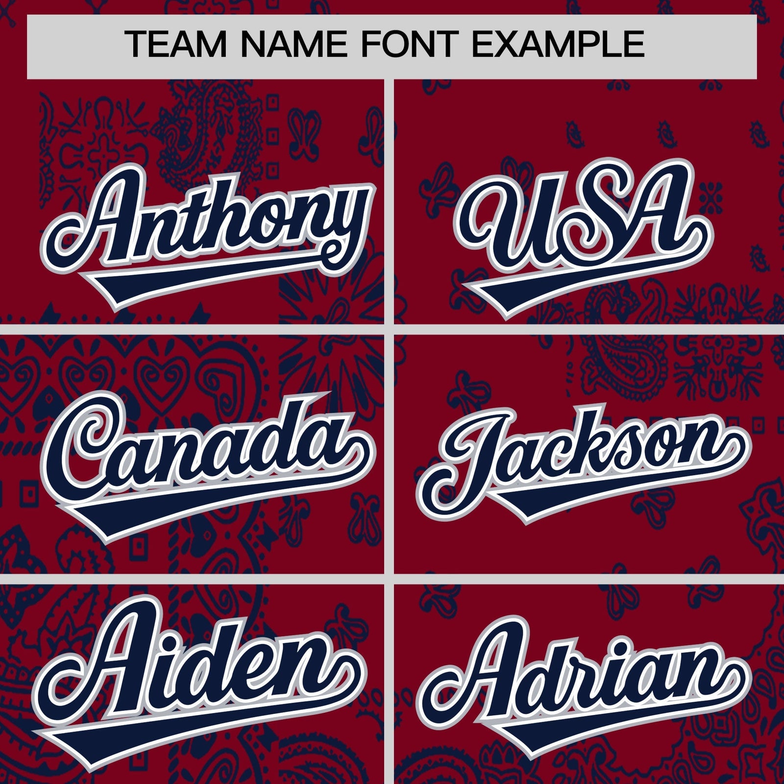 Custom Navy Crimson White Cashew Flower Graffiti Pattern V-Neck Hockey Jersey| KXKSHOP