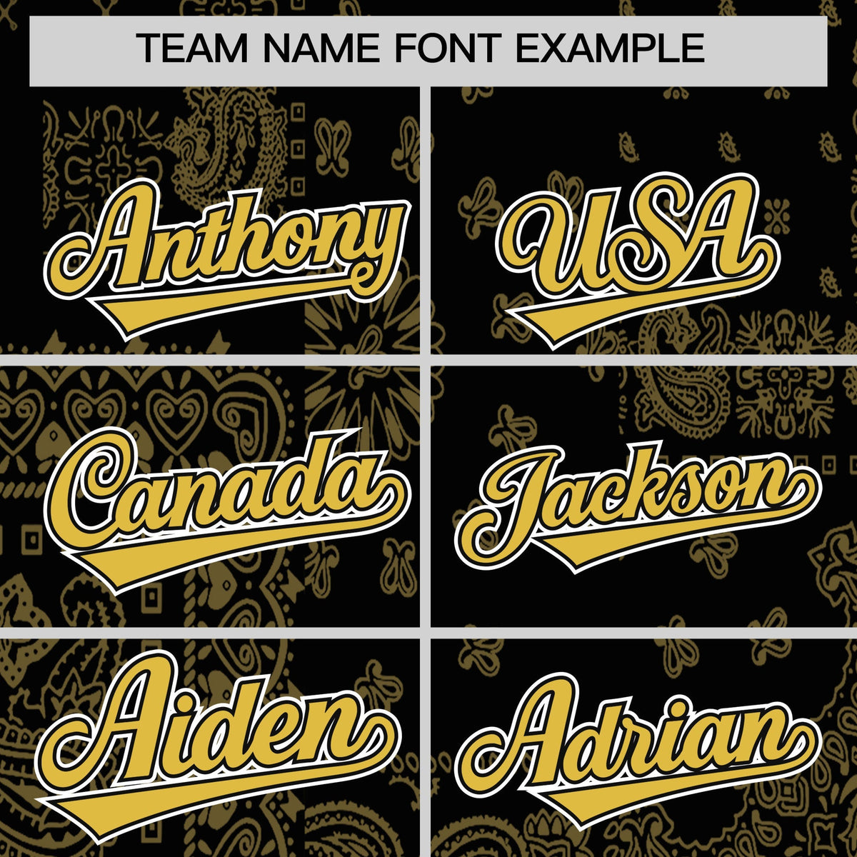 Custom Old Gold Black White Cashew Flower Graffiti Pattern V-Neck Hockey Jersey| KXKSHOP
