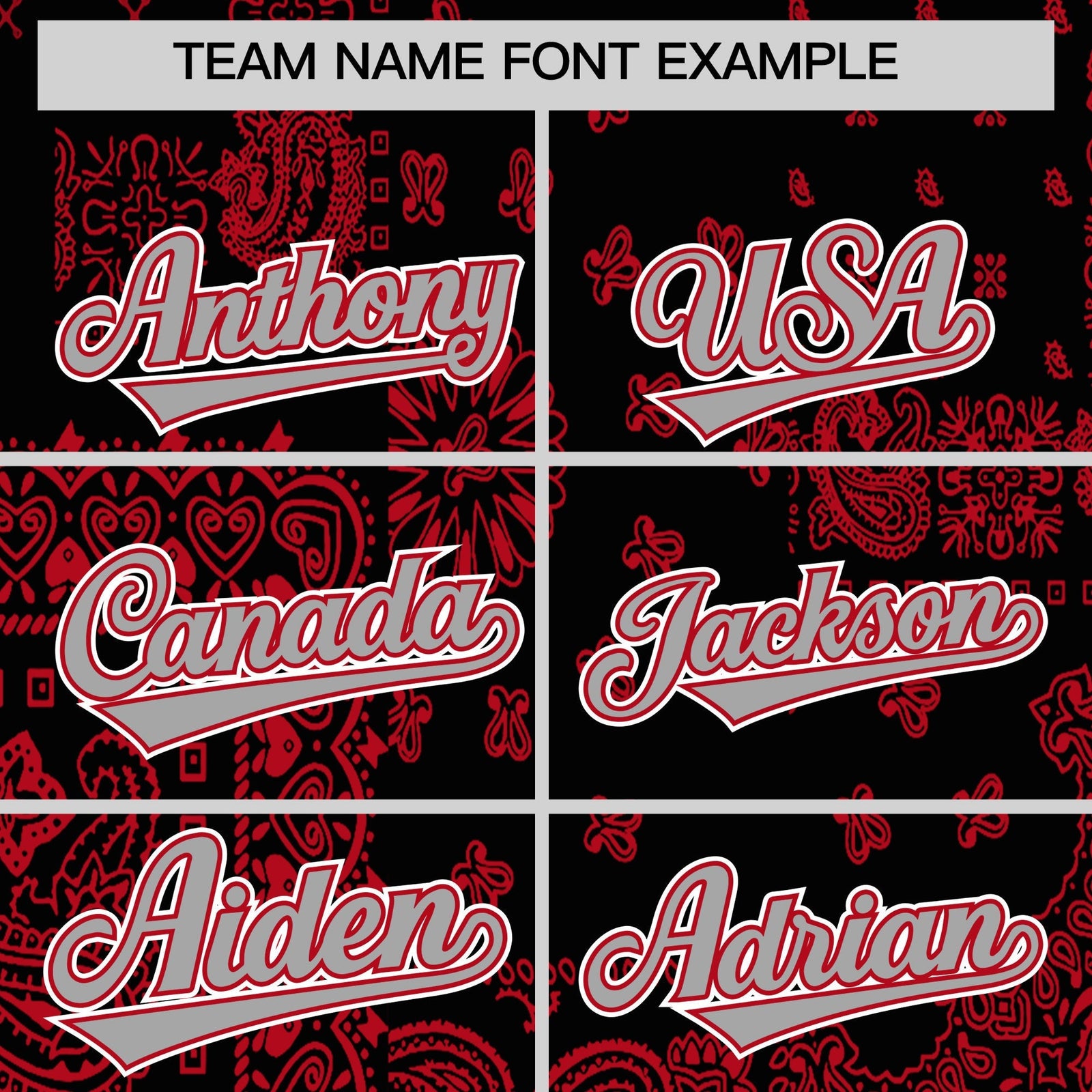 Custom Red Black White Cashew Flower Graffiti Pattern V-Neck Hockey Jersey| KXKSHOP