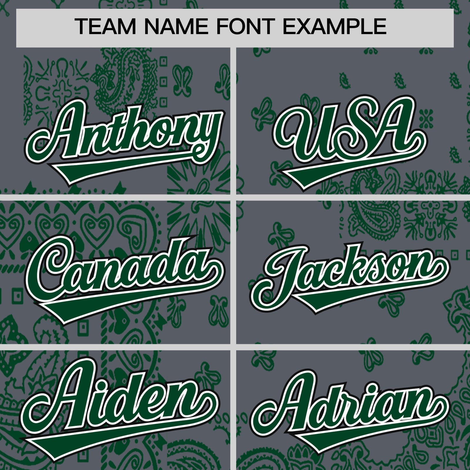 Custom Green Dark Gray White Cashew Flower Graffiti Pattern V-Neck Hockey Jersey| KXKSHOP