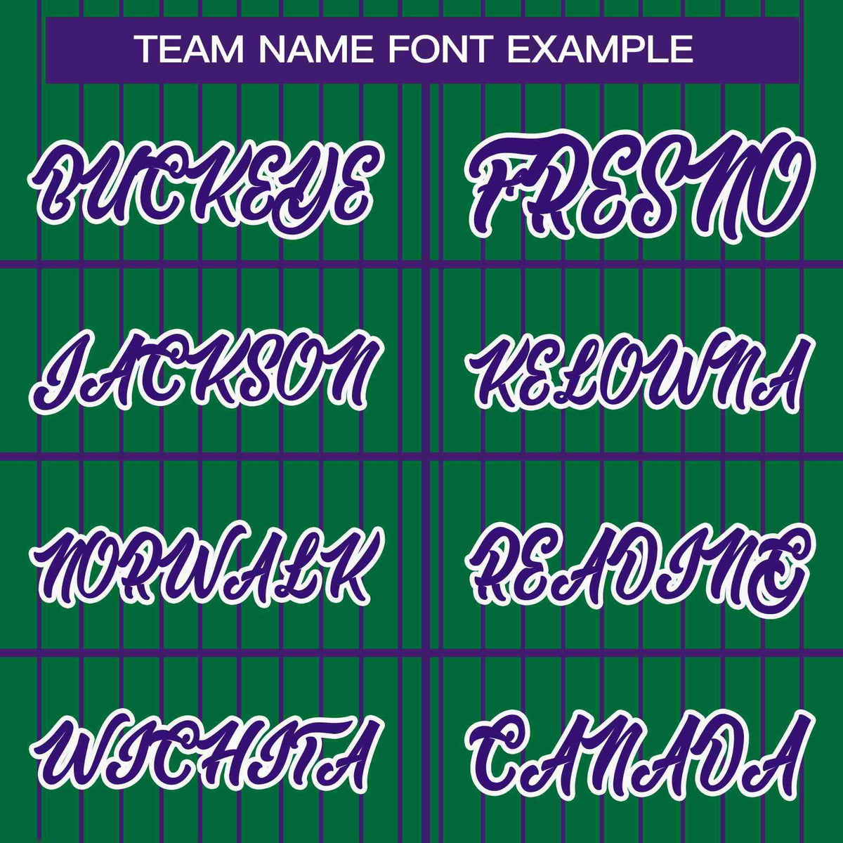 Custom Kelly Green Purple Stripe Fashion Design Full Button Authentic Baseball Jersey