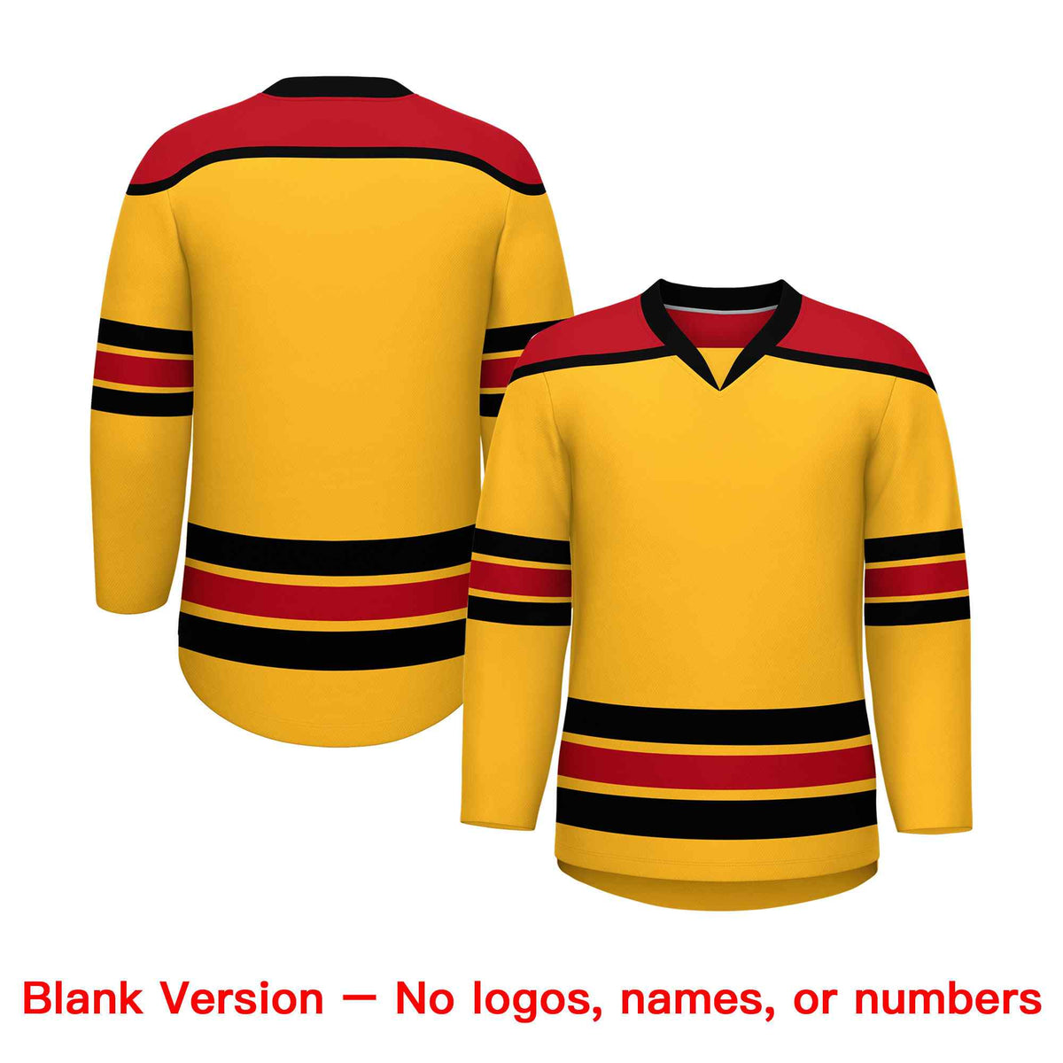 Custom Yellow Red Ice Cream Helmet Pattern Personalized V-Neck Hockey Jersey| KXKSHOP
