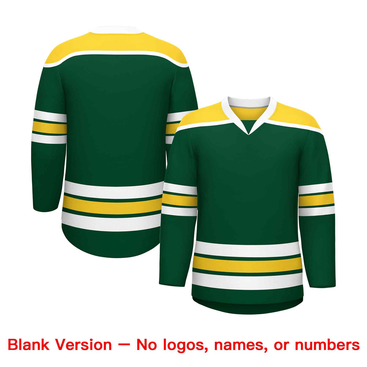 Custom Green Gold Ice Cream Helmet Pattern Personalized V-Neck Hockey Jersey| KXKSHOP
