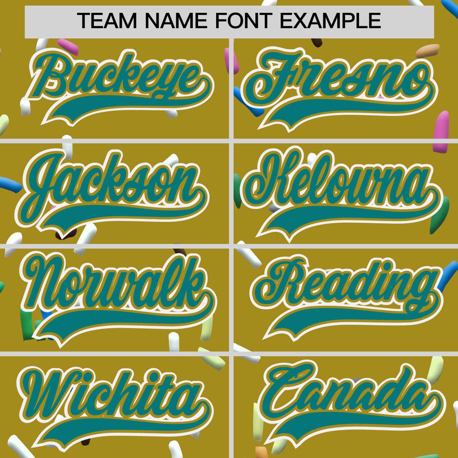 Custom Old Gold Teal Ice Cream Pattern Personalized V-Neck Hockey Jersey