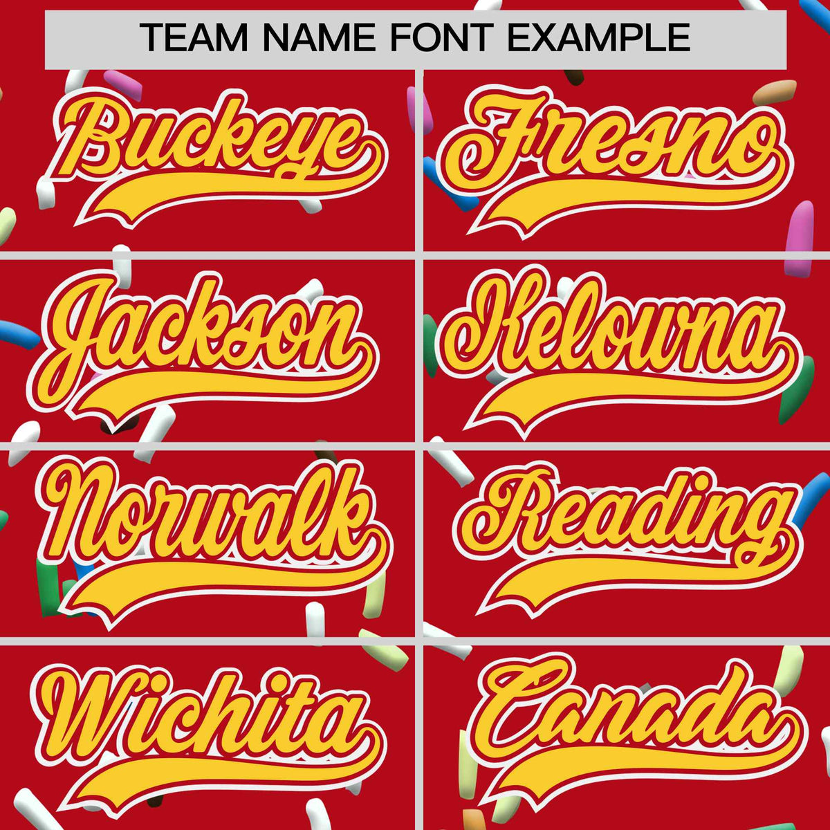 Custom Red Gold Ice Cream Pattern Personalized V-Neck Hockey Jersey