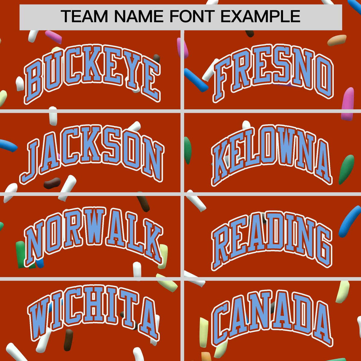Custom Dark Orange Light Blue Ice Cream Pattern Personalized V-Neck Hockey Jersey
