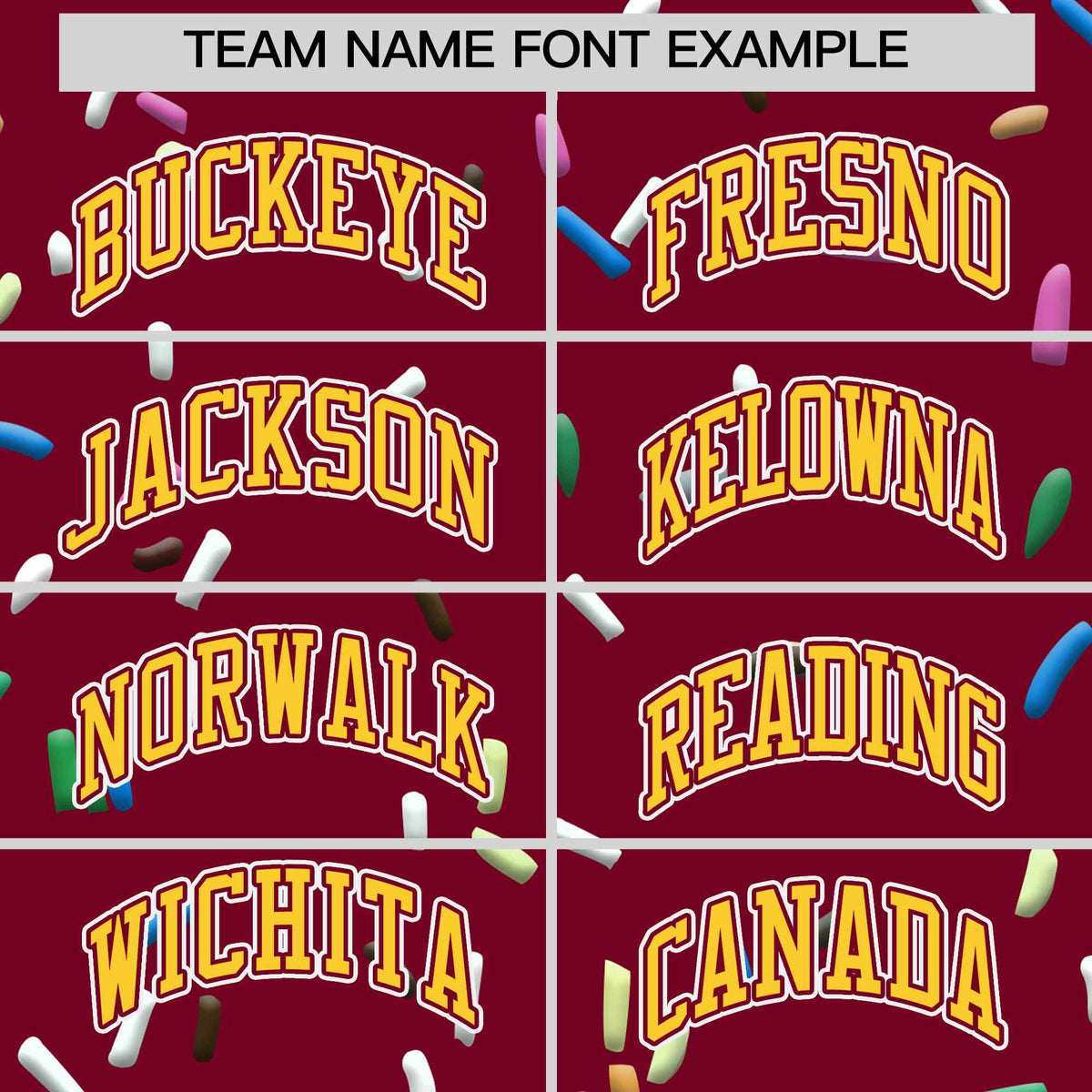 Custom Crimson Gold Ice Cream Pattern Personalized V-Neck Hockey Jersey