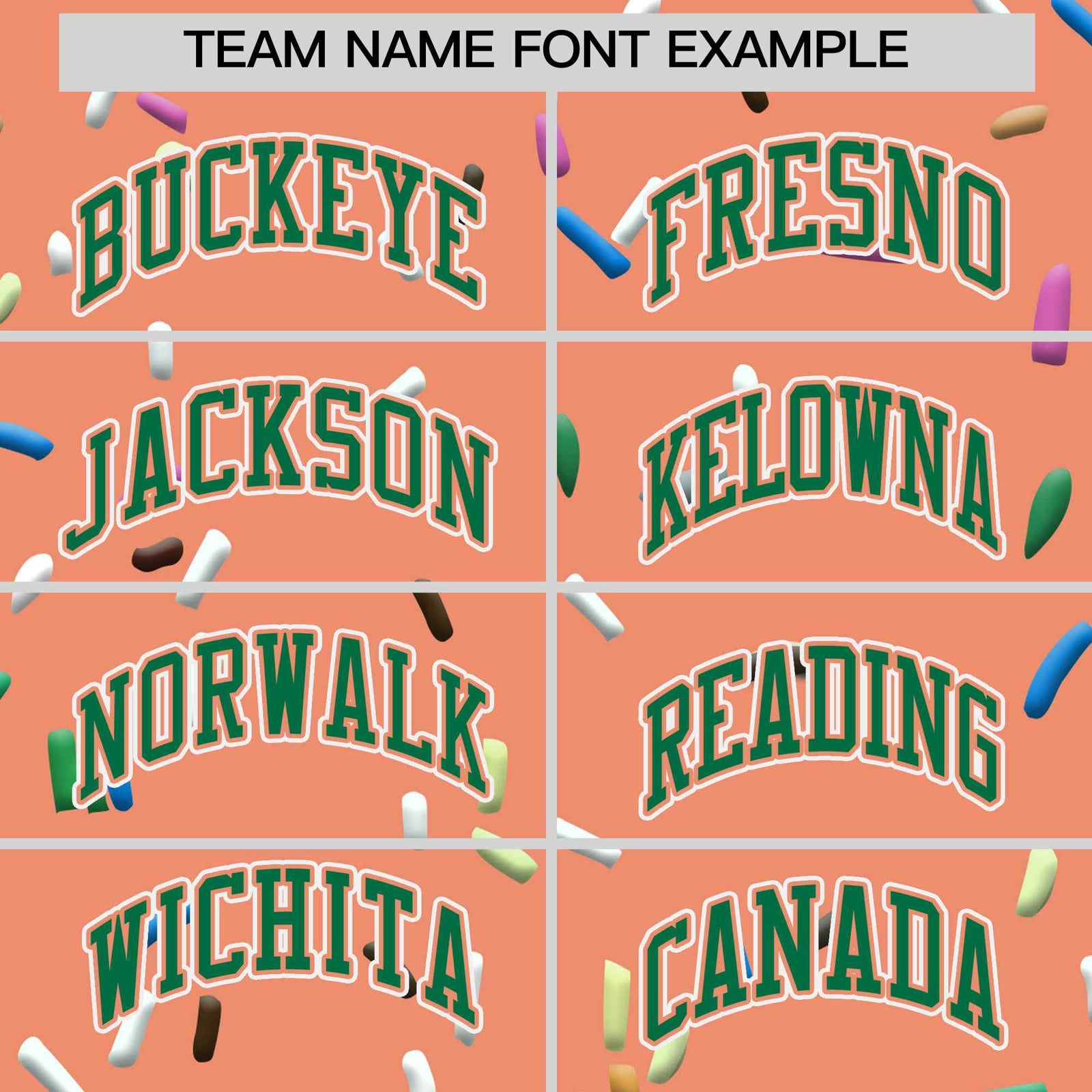 Custom Light Orange Kelly Green Ice Cream Pattern Personalized V-Neck Hockey Jersey
