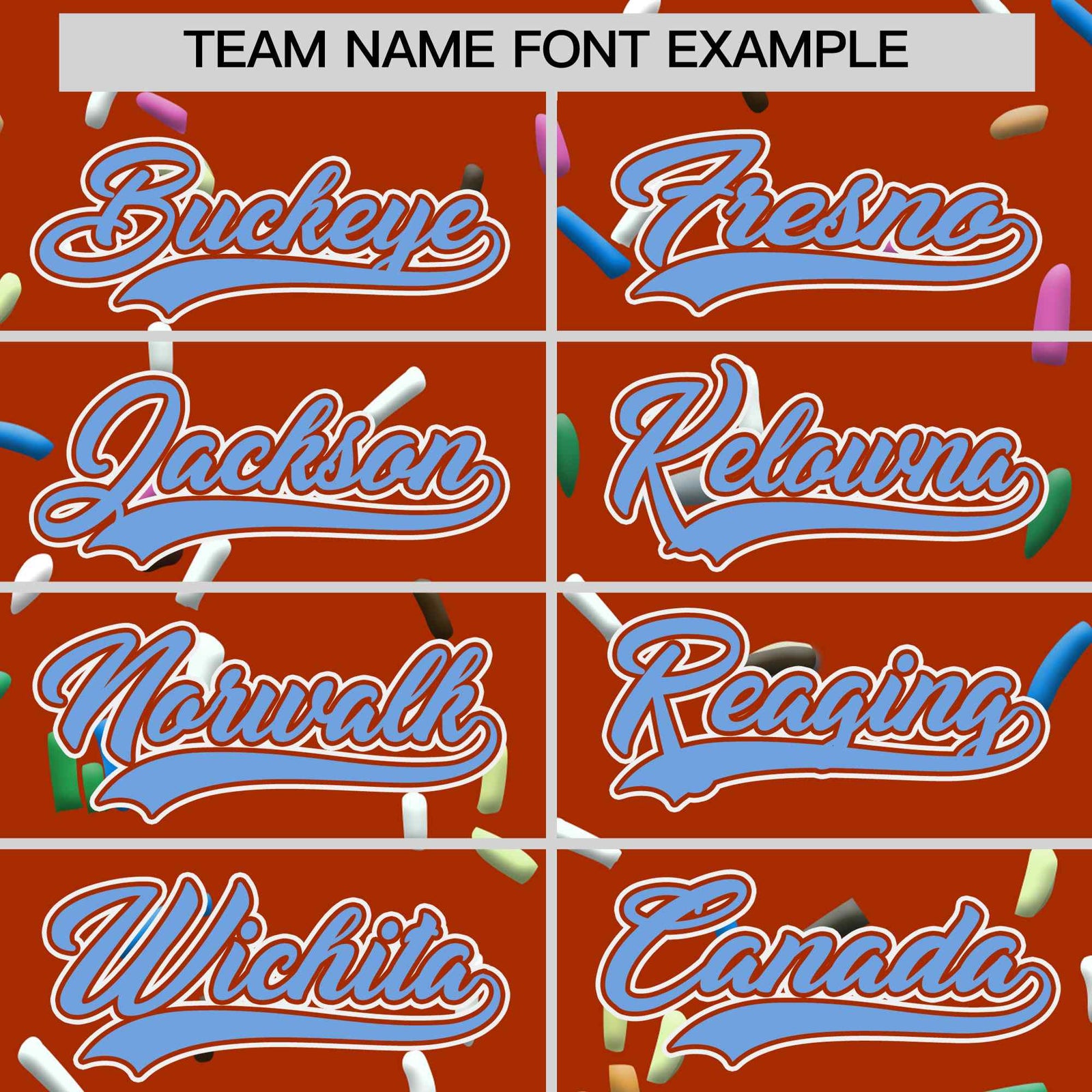 Custom Dark Orange Light Blue Ice Cream Pattern Personalized V-Neck Hockey Jersey