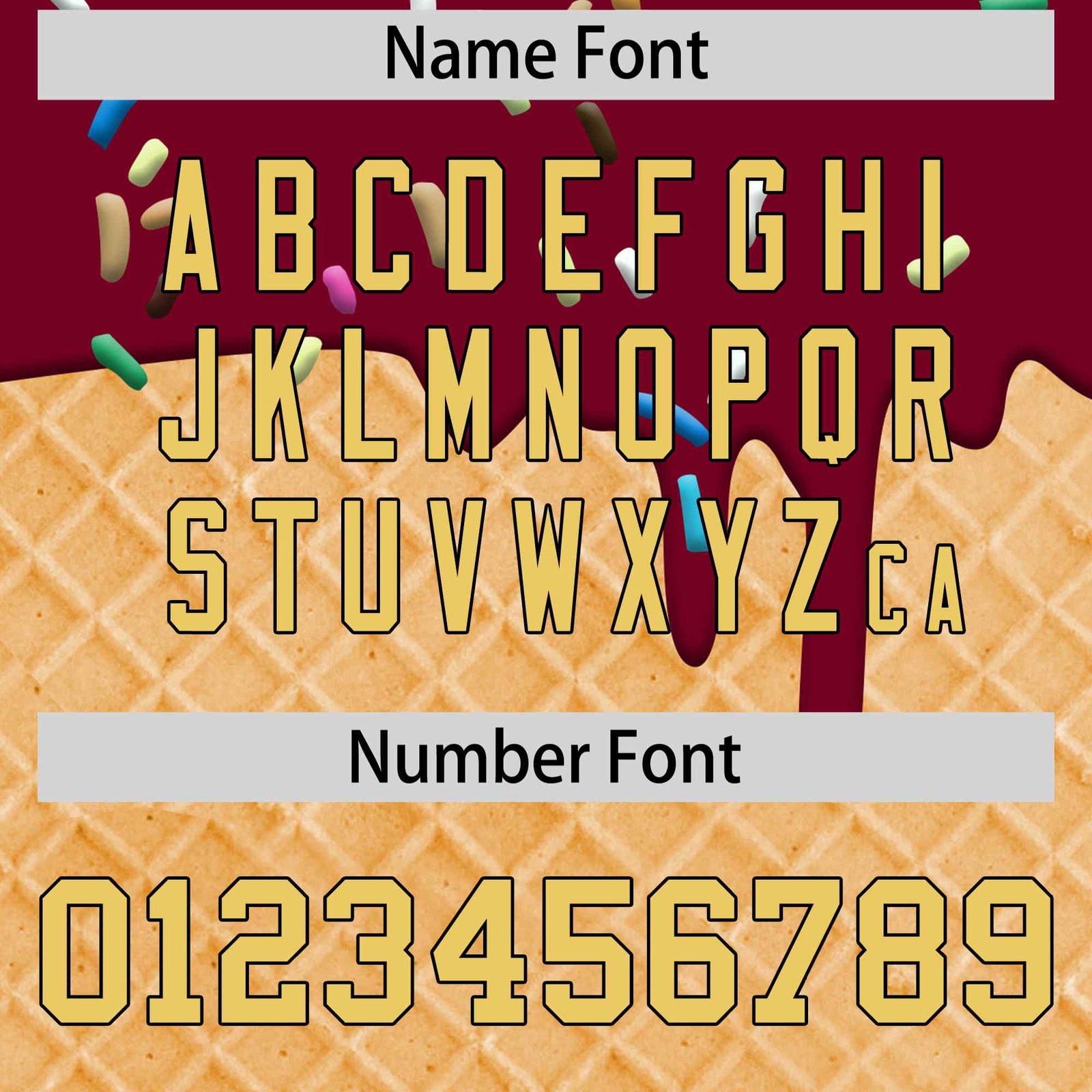 Custom Crimson Khaki Ice Cream Pattern Personalized V-Neck Hockey Jersey