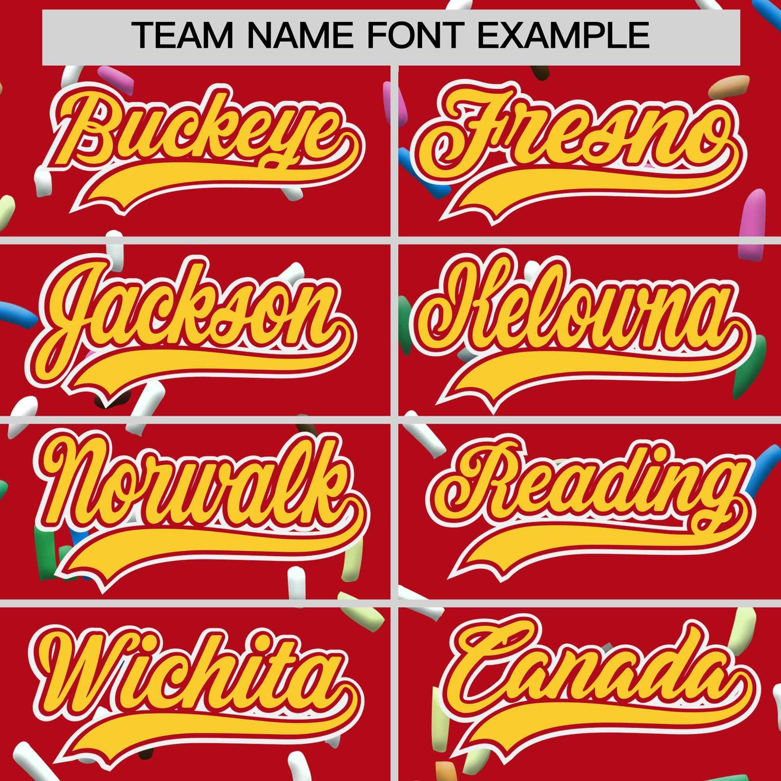 Custom Red Gold Ice Cream Pattern Personalized V-Neck Hockey Jersey