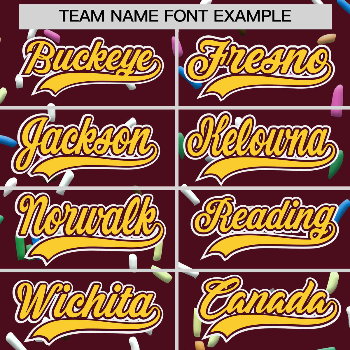 Custom Crimson Gold Ice Cream Pattern Personalized V-Neck Hockey Jersey