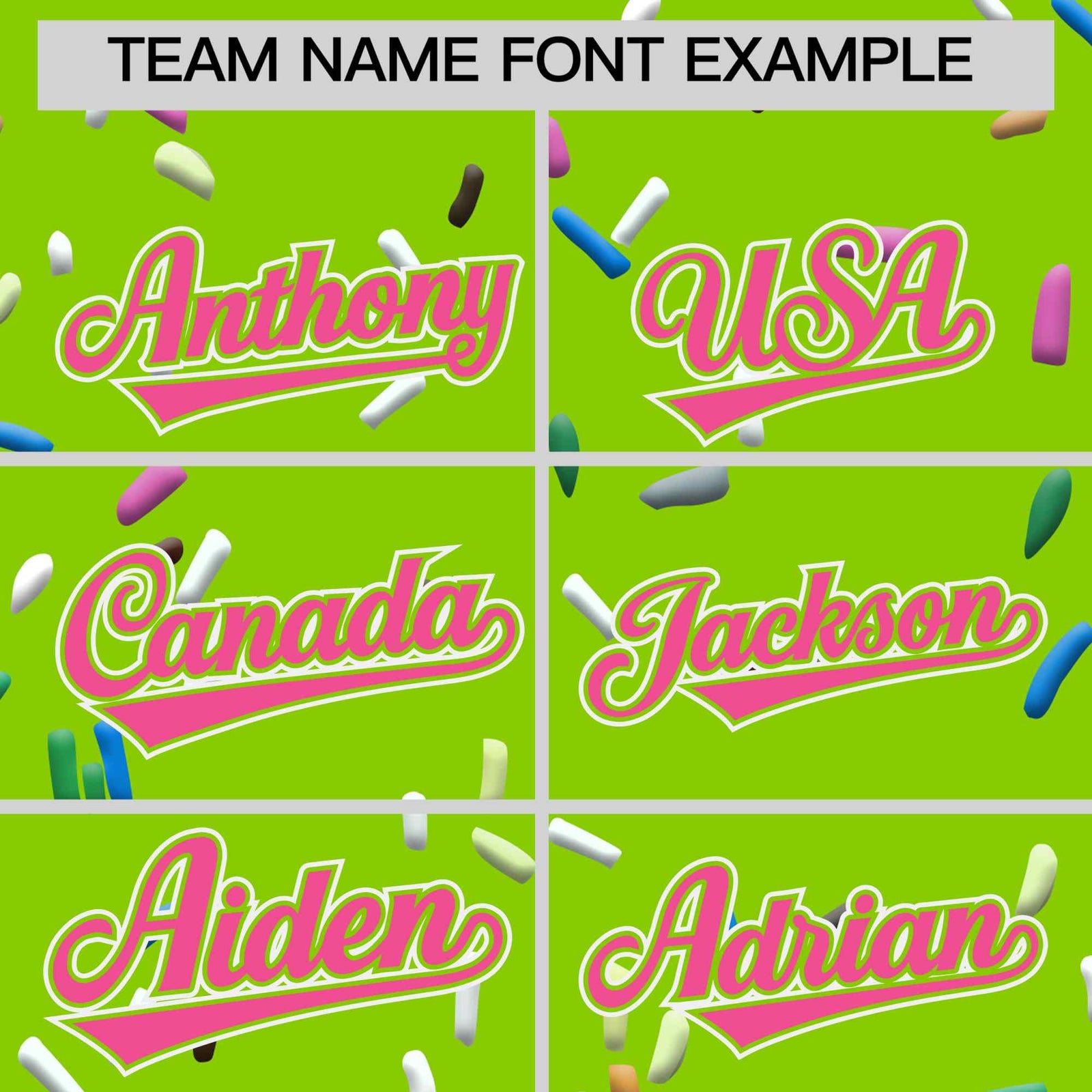 Custom Neon Green Pink Ice Cream Pattern Personalized V-Neck Hockey Jersey| KXKSHOP
