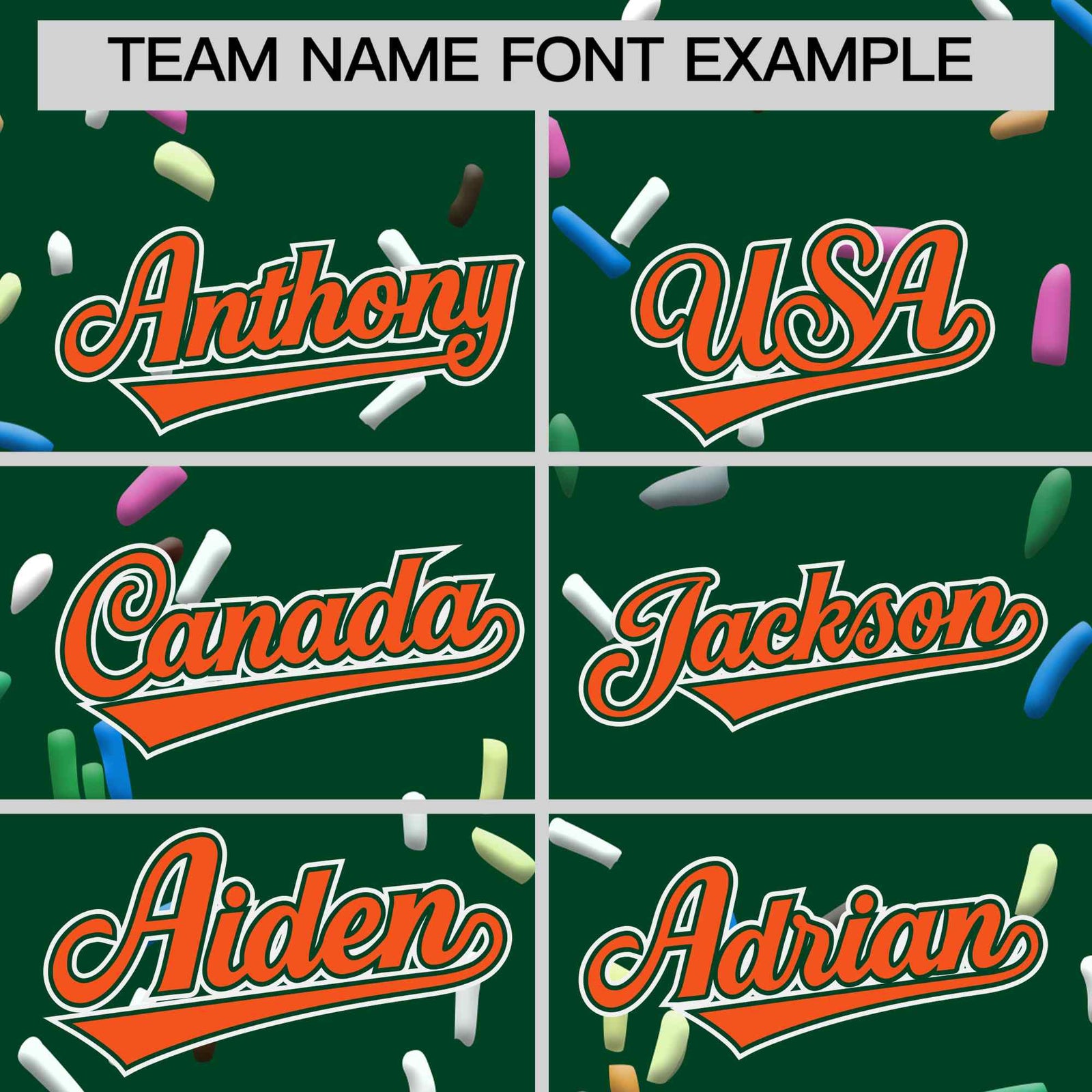 Custom Green Orange Ice Cream Pattern Personalized V-Neck Hockey Jersey| KXKSHOP