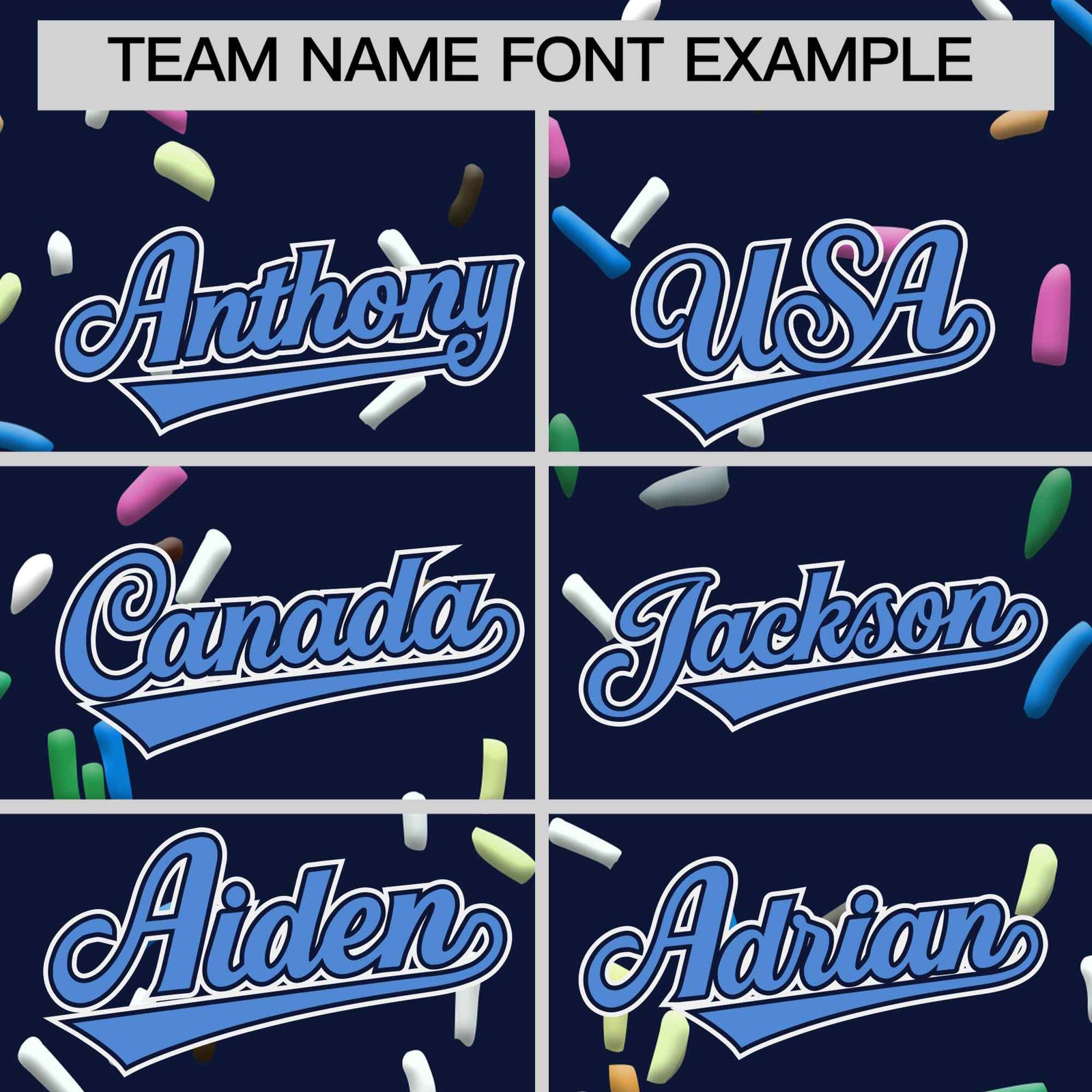 Custom Navy Powder Blue Ice Cream Pattern Personalized V-Neck Hockey Jersey| KXKSHOP