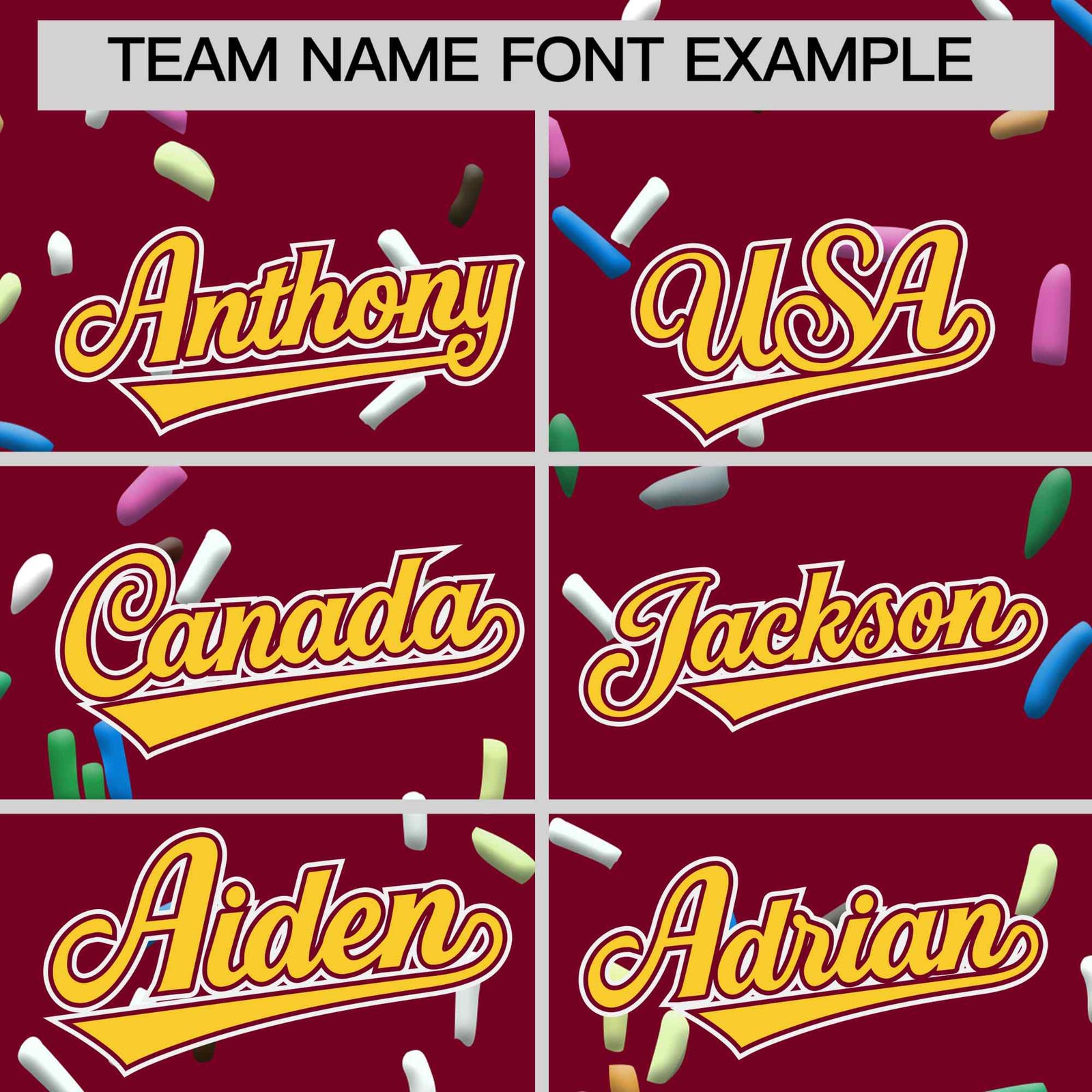 Custom Crimson Gold Ice Cream Pattern Personalized V-Neck Hockey Jersey| KXKSHOP