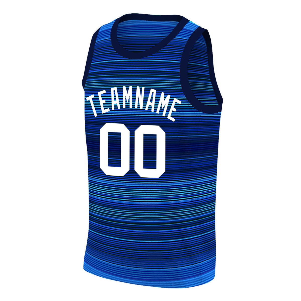 Custom Navy Red-White Gradient Fashion Tops Basketball Jersey