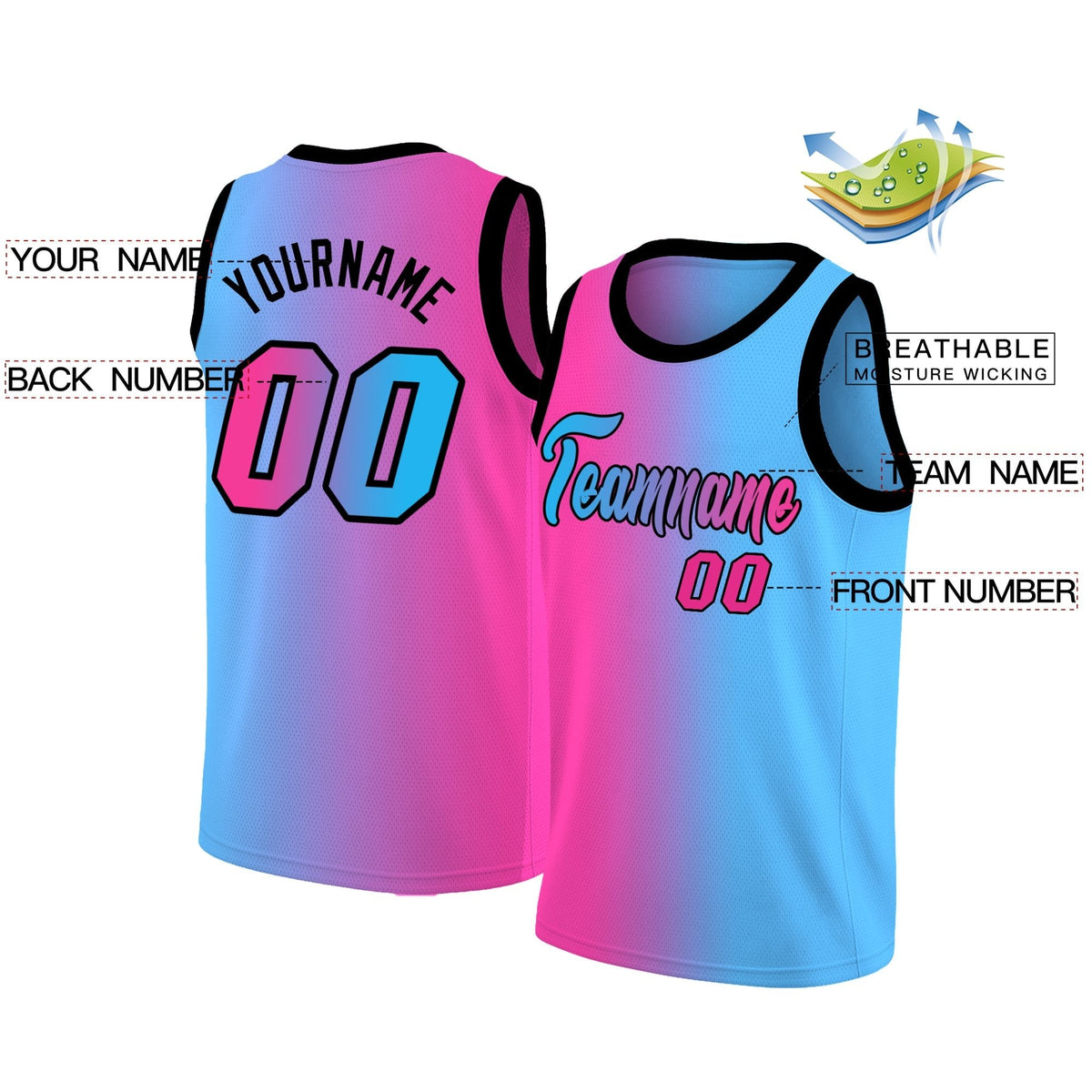 Blue And Black Jersey