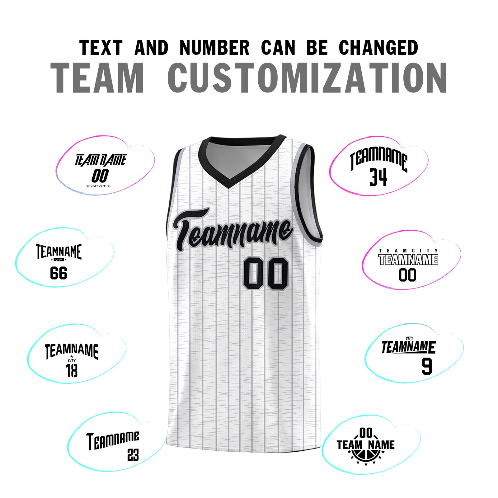 Custom White Custom Gray Pinstripe Retro Sets Uniform Basketball Jersey