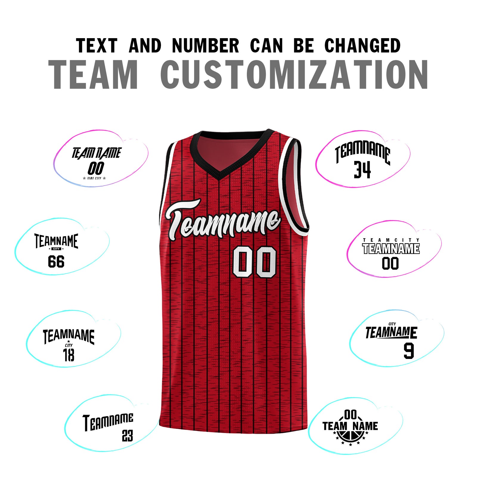 Custom Red Custom Gray Pinstripe Retro Sets Uniform Basketball Jersey