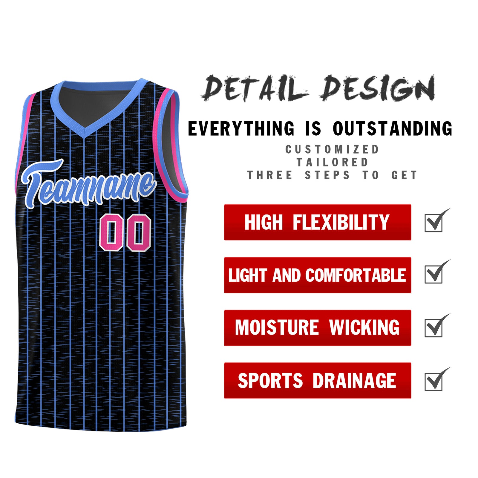 Custom Black Custom Gray Pinstripe Retro Sets Uniform Basketball Jersey