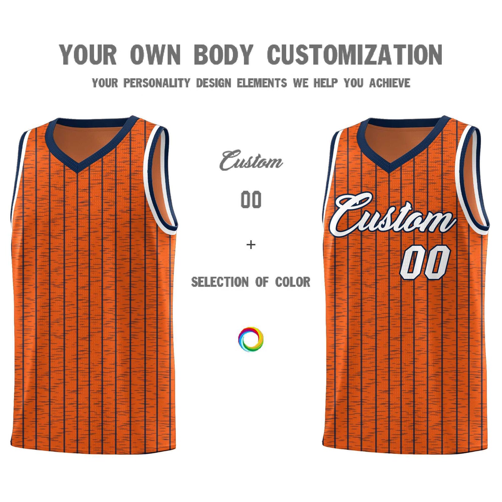 Custom Orange Custom Gray Pinstripe Retro Sets Uniform Basketball Jersey