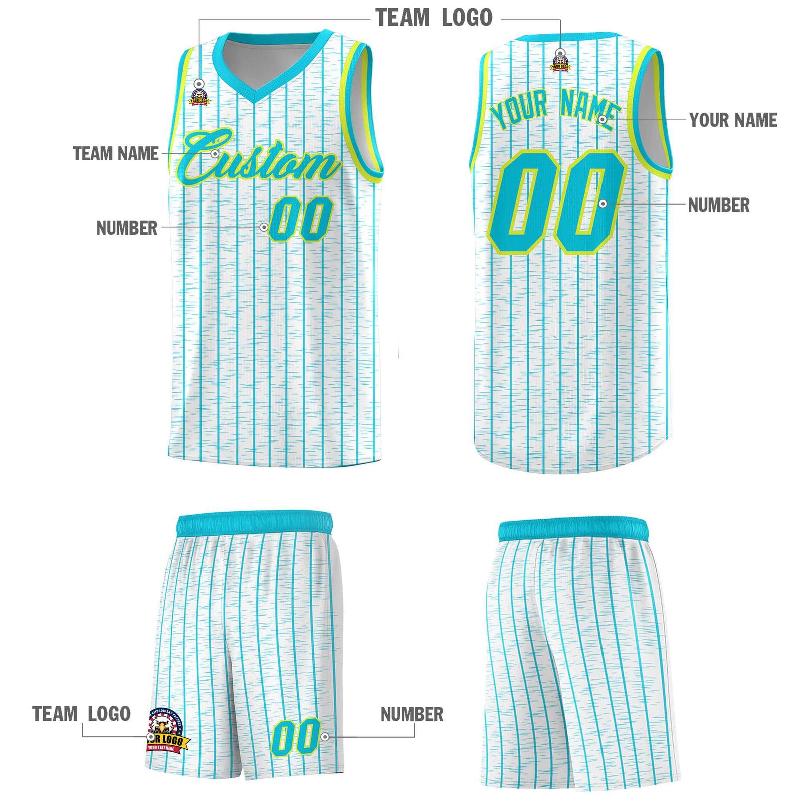Custom White Custom Gray Pinstripe Retro Sets Uniform Basketball Jersey