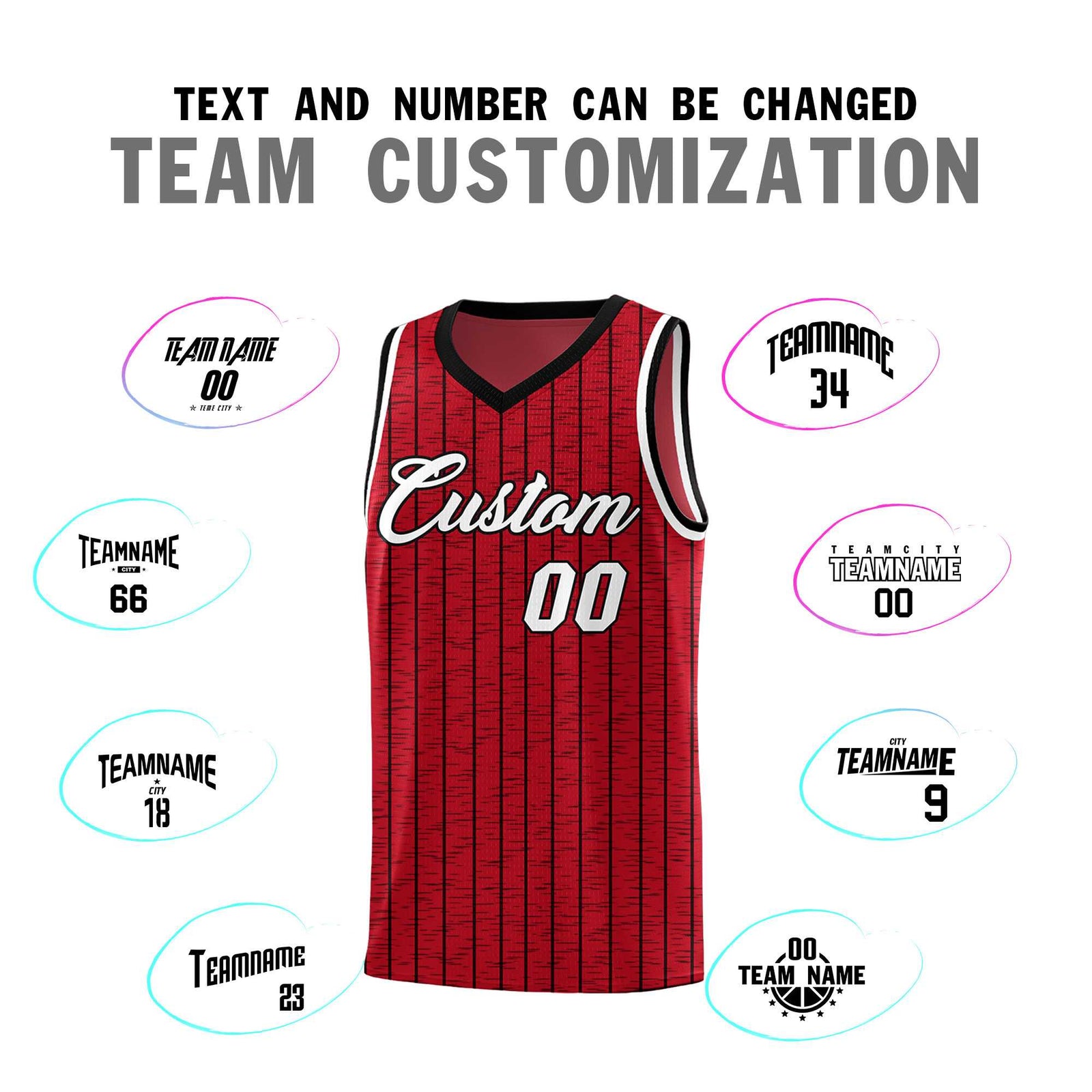 Custom Red Custom Gray Pinstripe Retro Sets Uniform Basketball Jersey