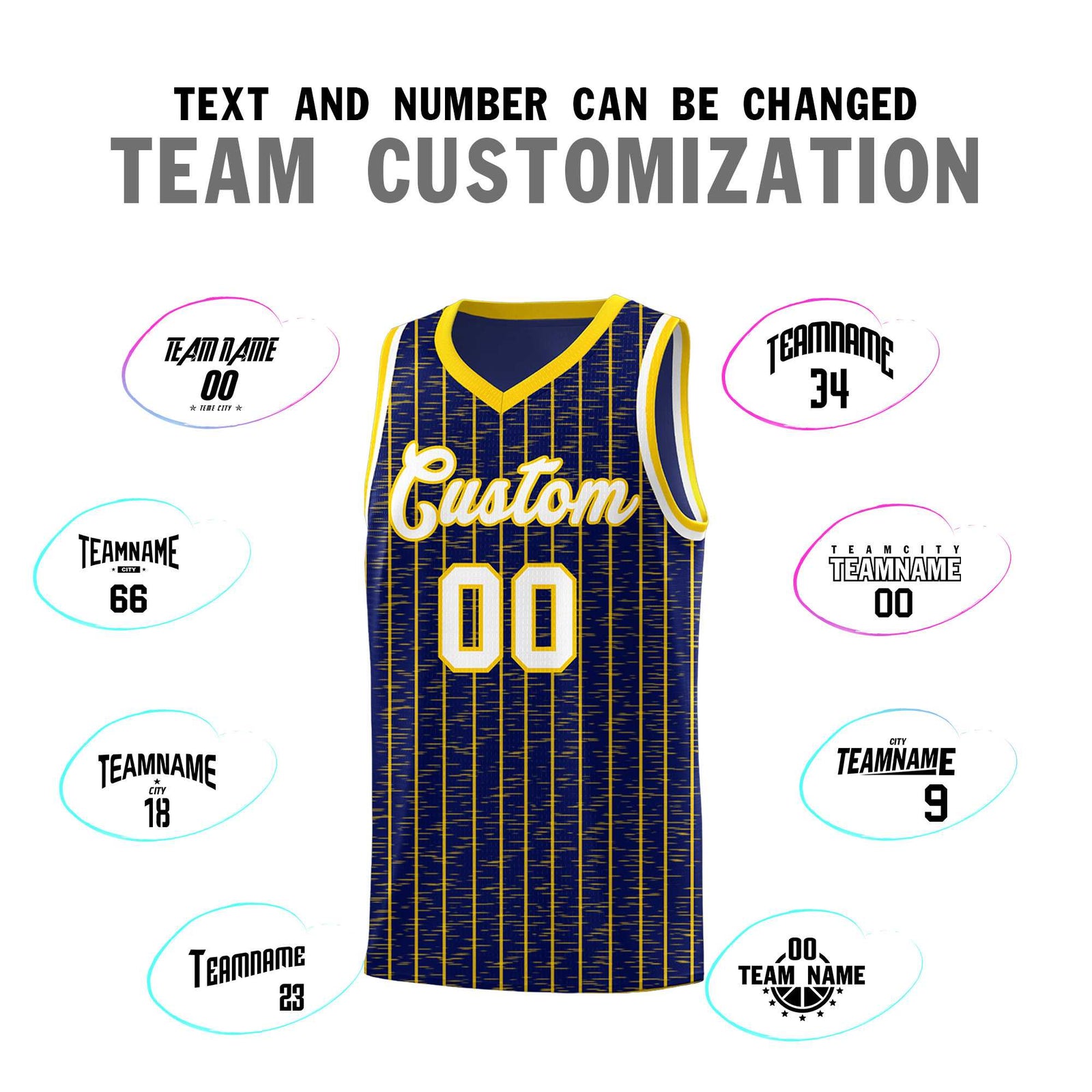 Custom Navy Custom Gray Pinstripe Retro Sets Uniform Basketball Jersey