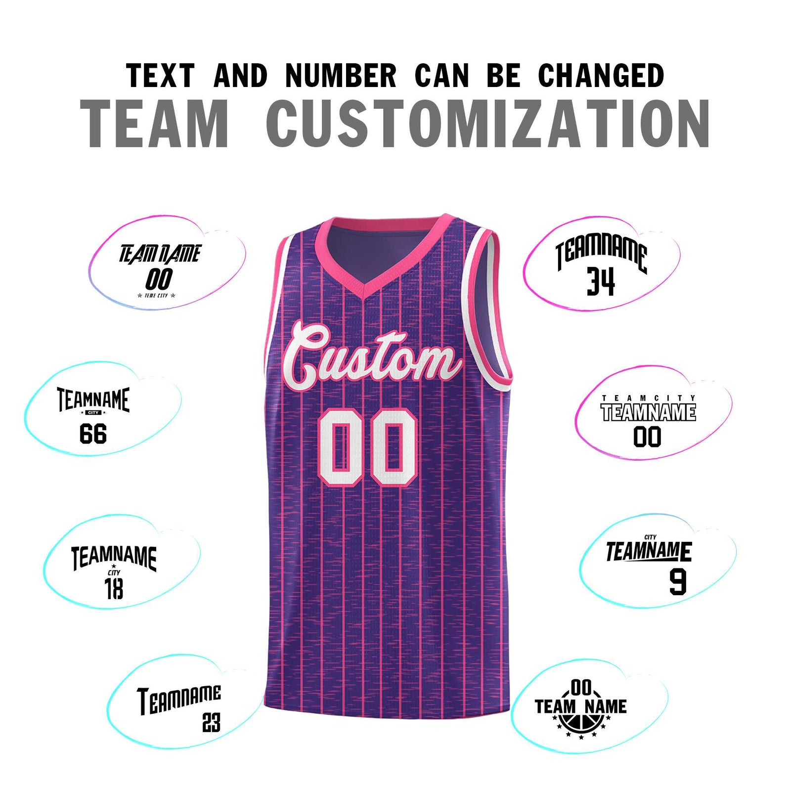Custom Purple Custom Gray Pinstripe Retro Sets Uniform Basketball Jersey