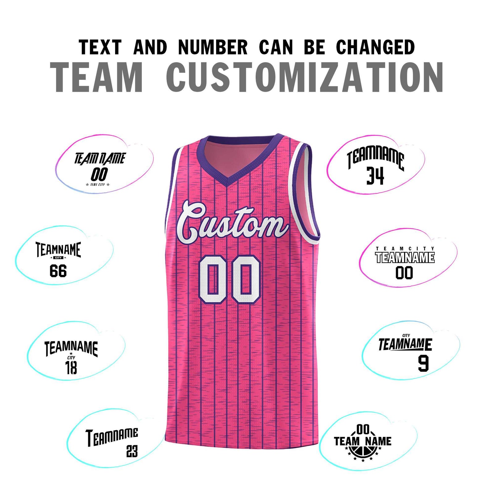 Custom Pink Custom Gray Pinstripe Retro Sets Uniform Basketball Jersey