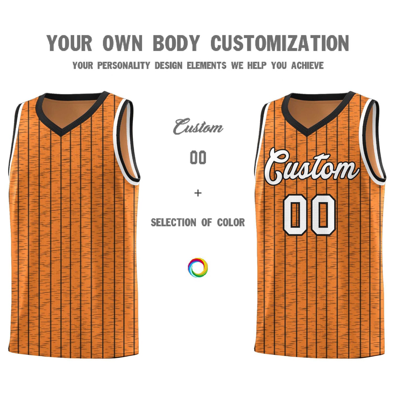 Custom Gold Orange Custom Gray Pinstripe Retro Sets Uniform Basketball Jersey