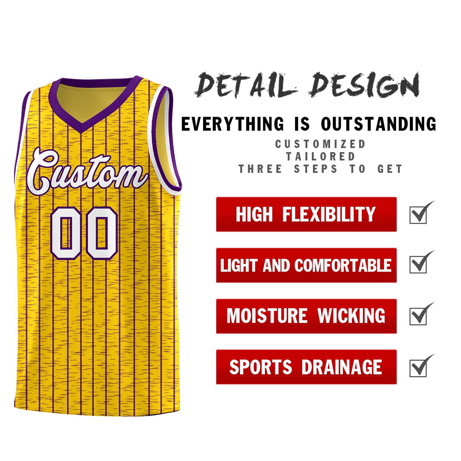 Custom Gold Custom Gray Pinstripe Retro Sets Uniform Basketball Jersey