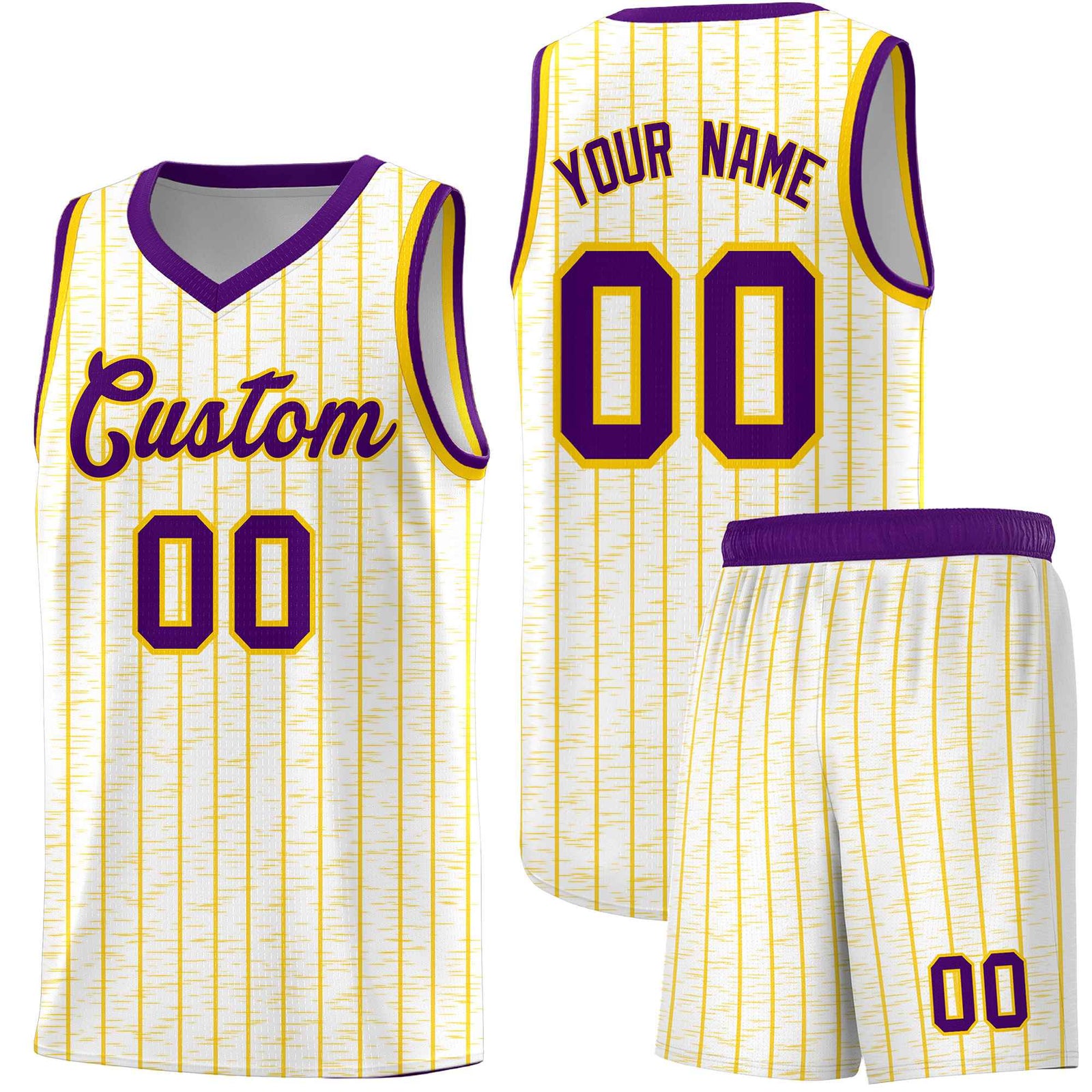 Custom White Custom Gray Pinstripe Retro Sets Uniform Basketball Jersey