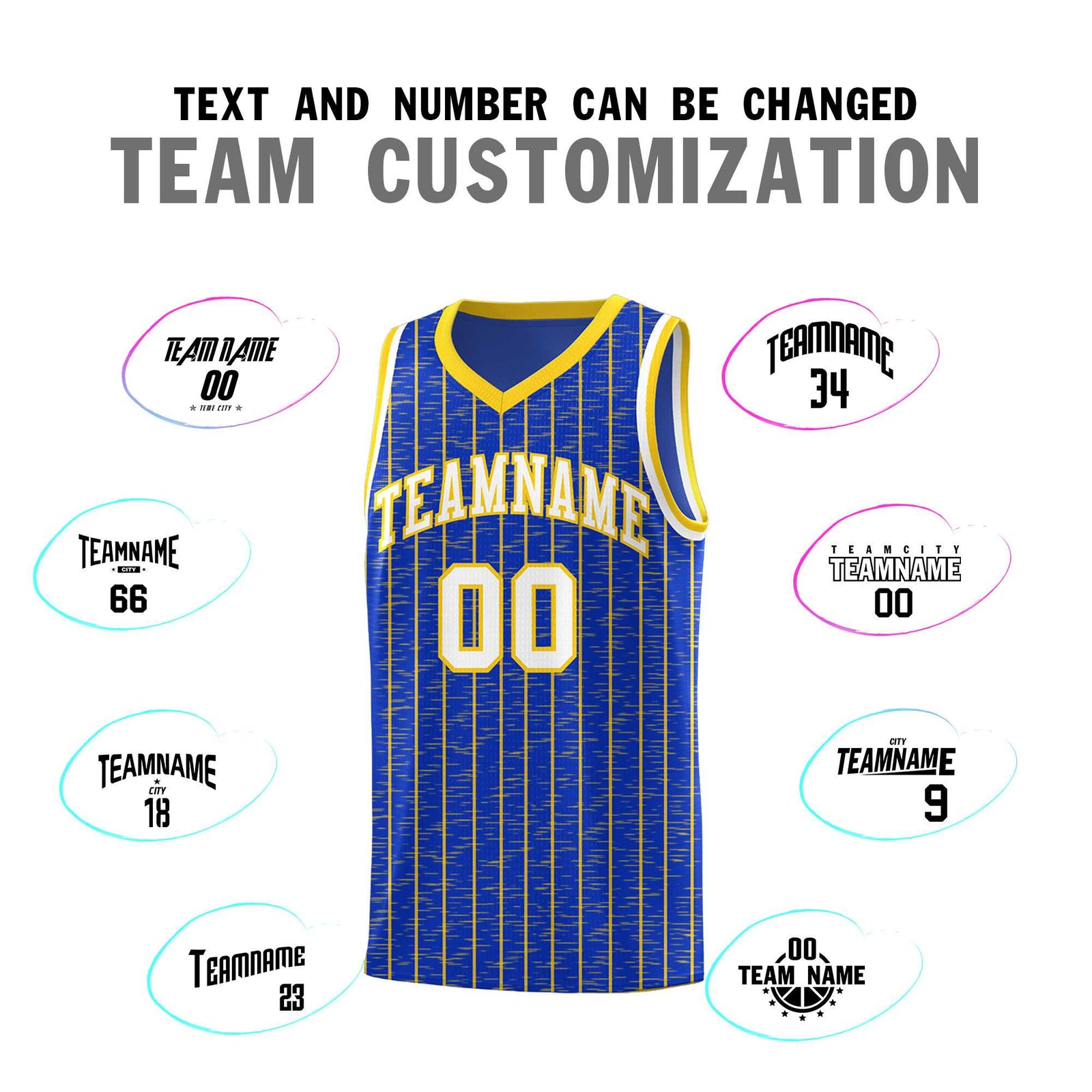 Custom Royal Blue Custom Gray Pinstripe Retro Sets Uniform Basketball Jersey