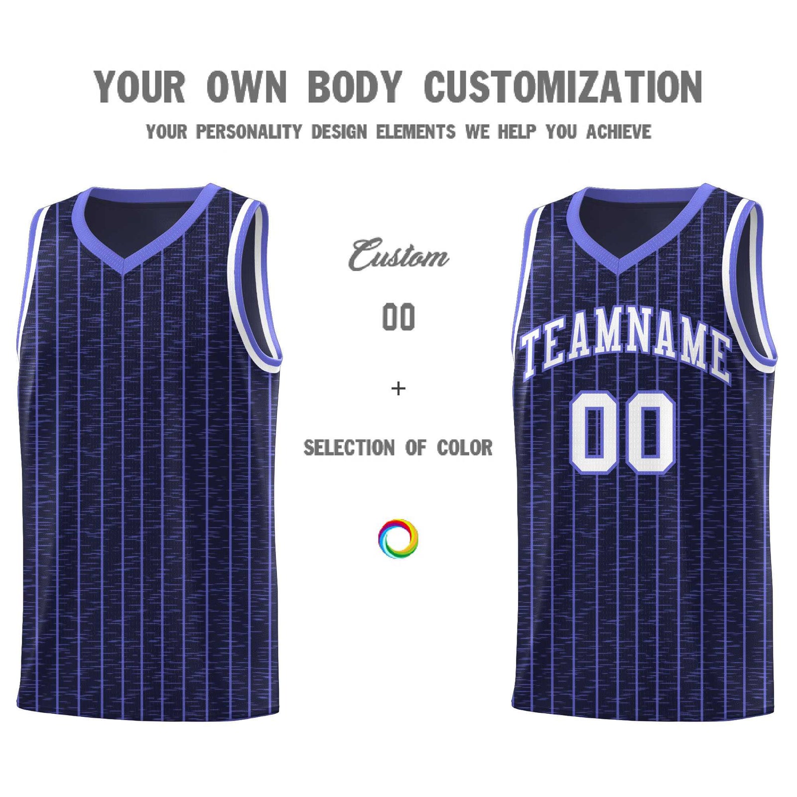Custom Navy Custom Gray Pinstripe Retro Sets Uniform Basketball Jersey